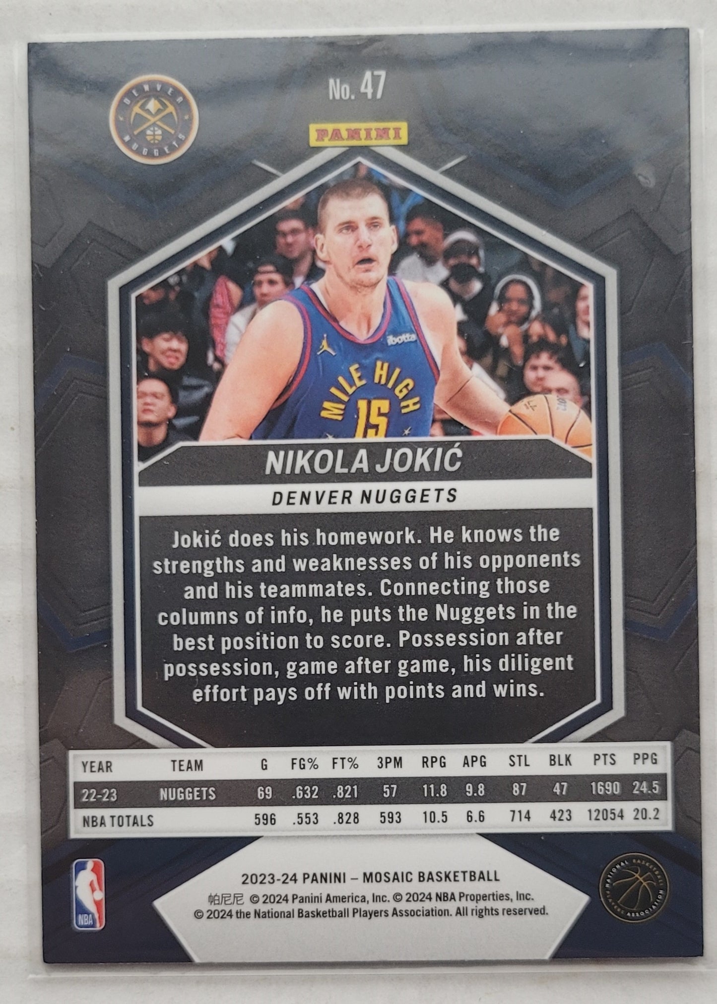 Nikola Jokic - 2023-24 Panini Mosaic #47