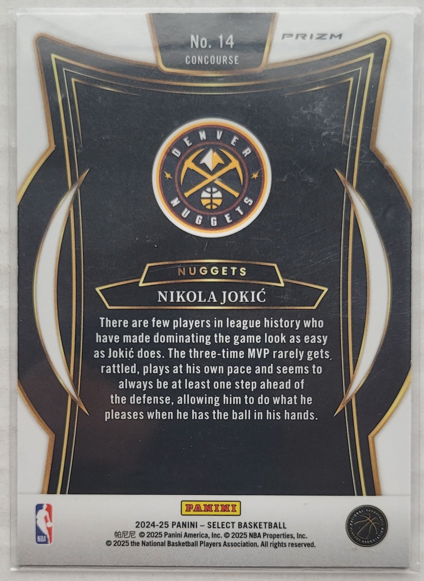 Nikola Jokic - 2024-25 Select Blue Prizms #140