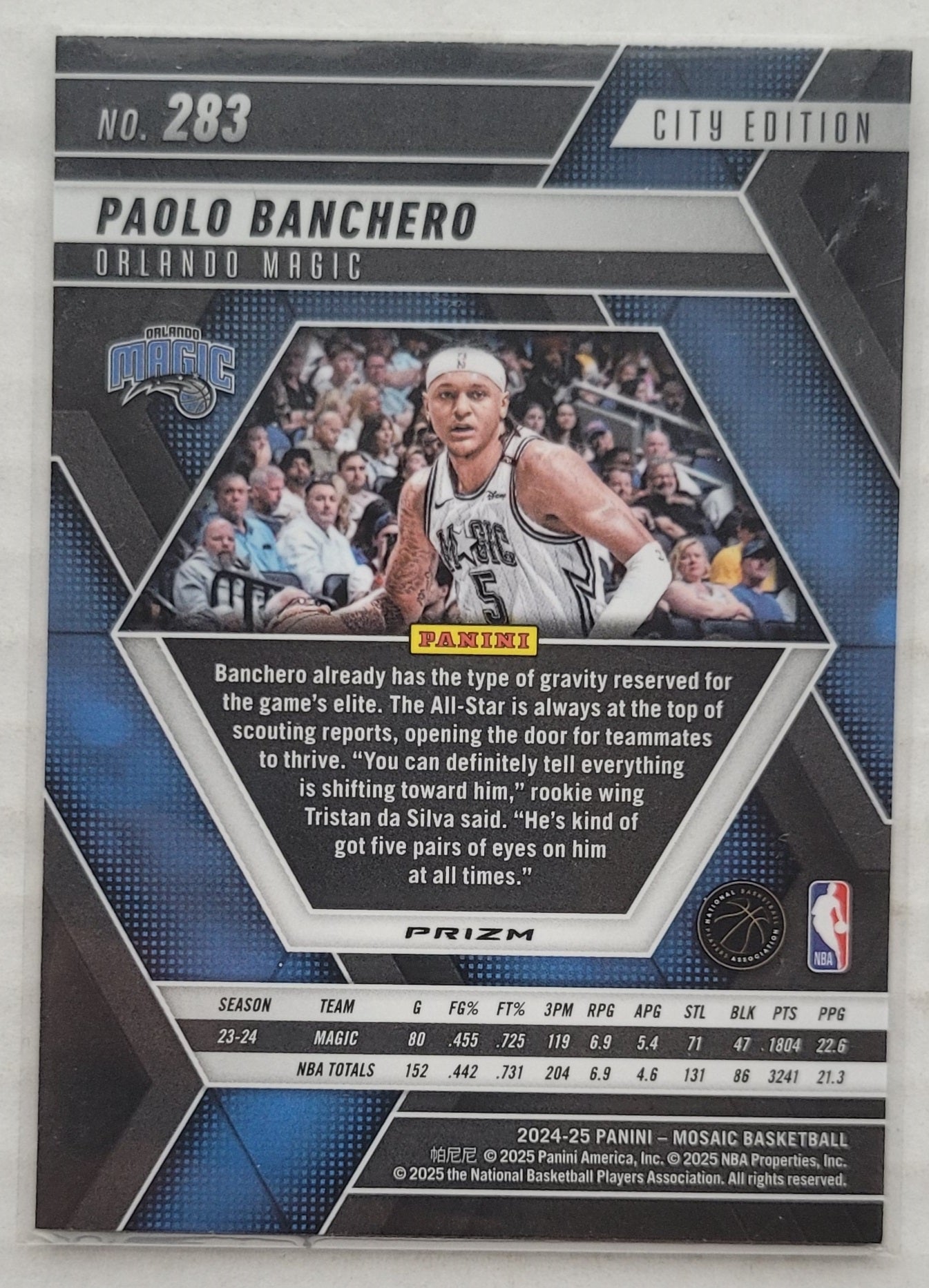 Paolo Banchero - 2024-25 Panini Mosaic Mosaic Green #283 City Edition