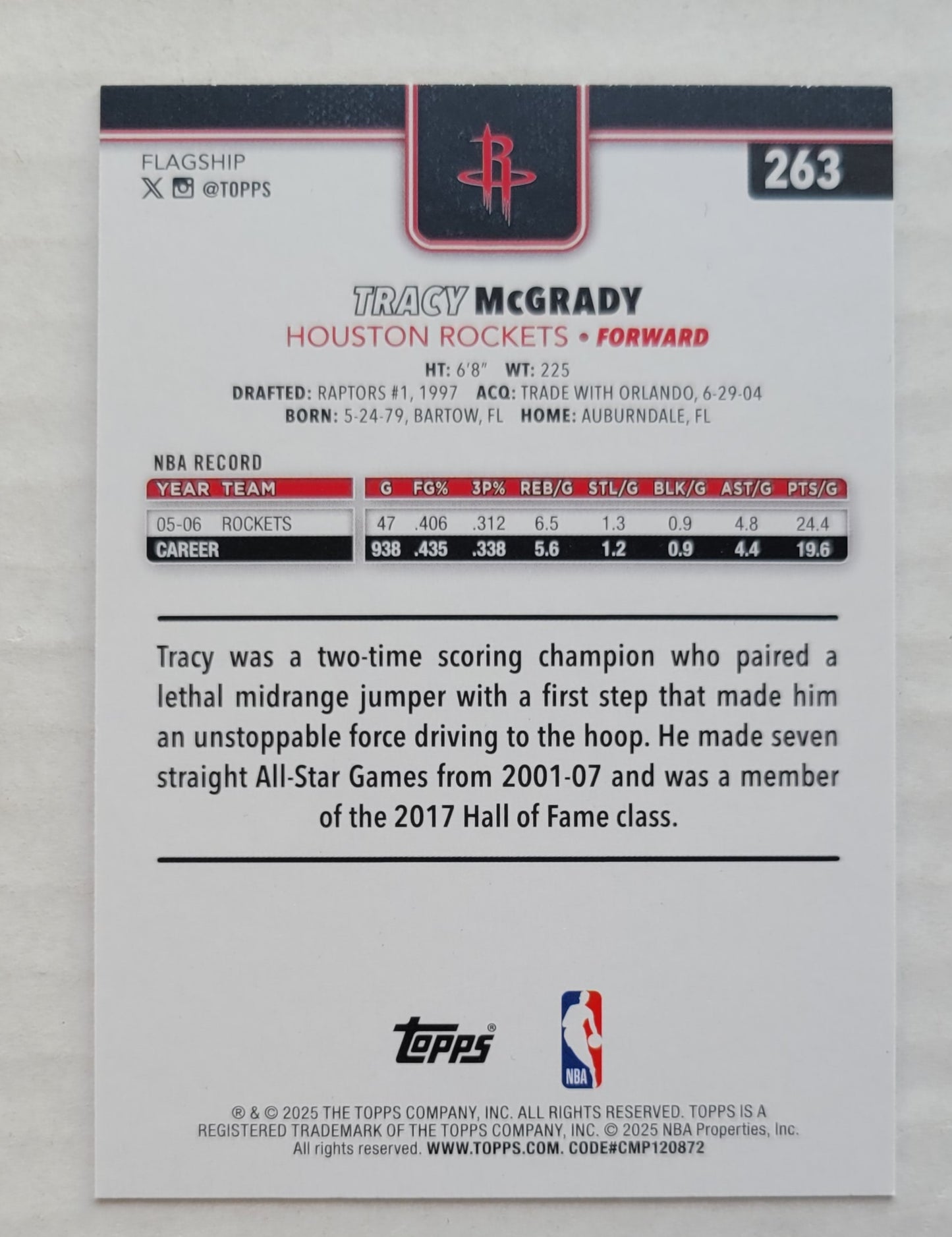 Tracy McGrady - 2025-26 Topps #263