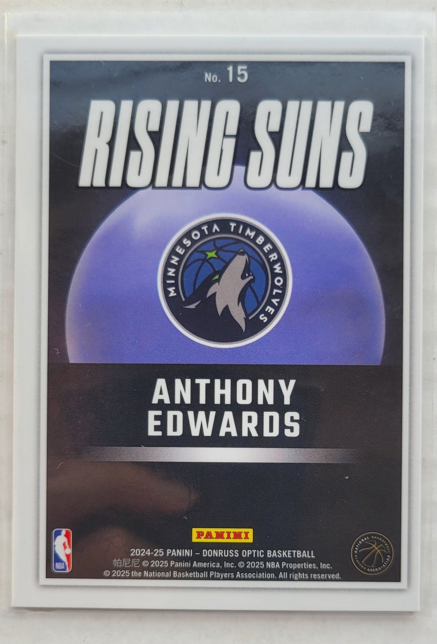 Anthony Edwards - 2024-25 Donruss Optic Rising Suns #15