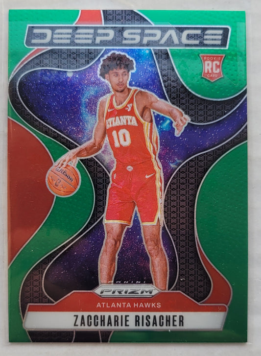 Zaccharie Risacher - 2024-25 Panini Prizm Deep Space Prizms Green #8