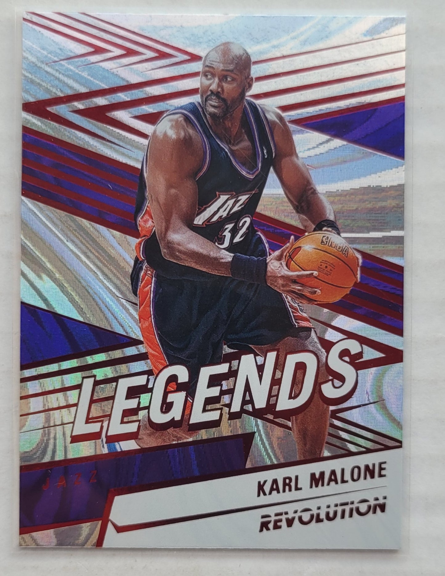 Karl Malone - 2024-25 Panini Revolution Red Swirl #169 LGD
