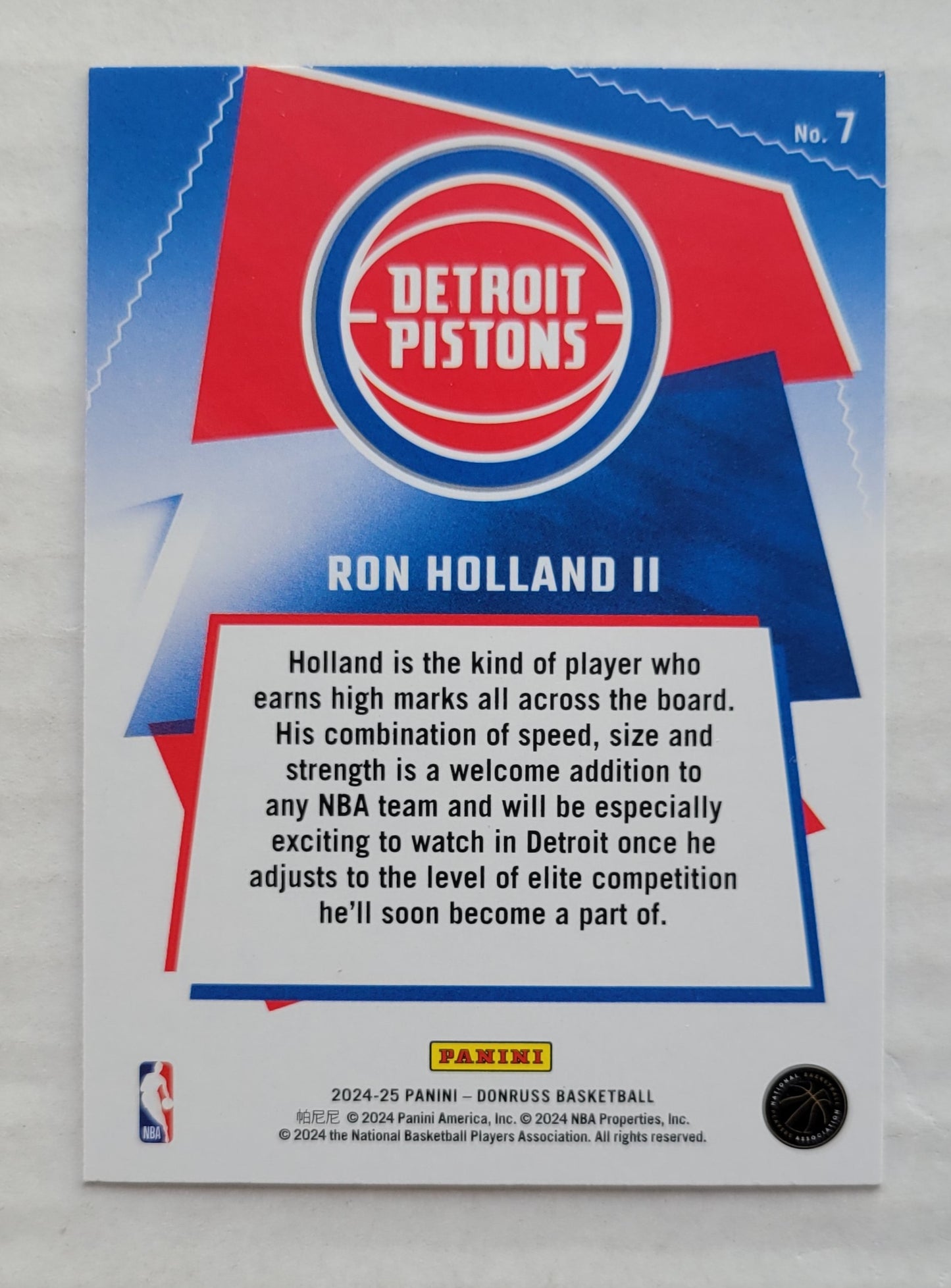 Ron Holland II - 2024-25 Donruss Great X-Pectations #7