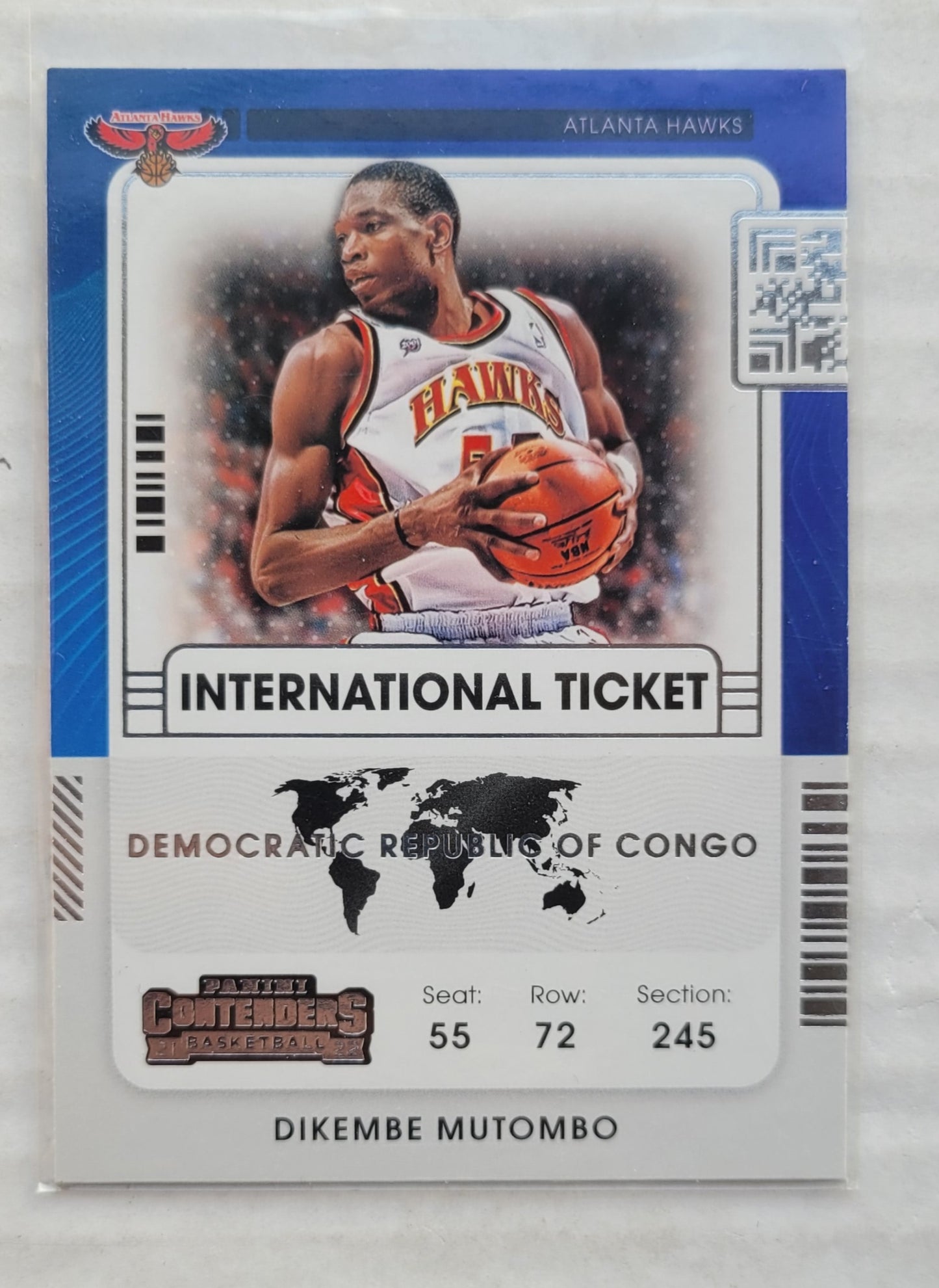Dikembe Mutombo - 2021-22 Panini Contenders International Ticket #28