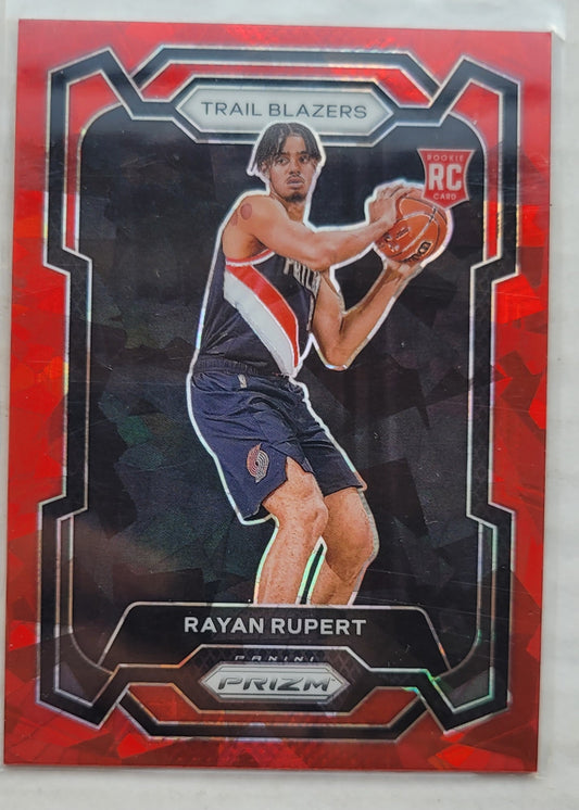 Rayan Rupert - 2023-24 Panini Prizm Prizms Red Ice #140 RC