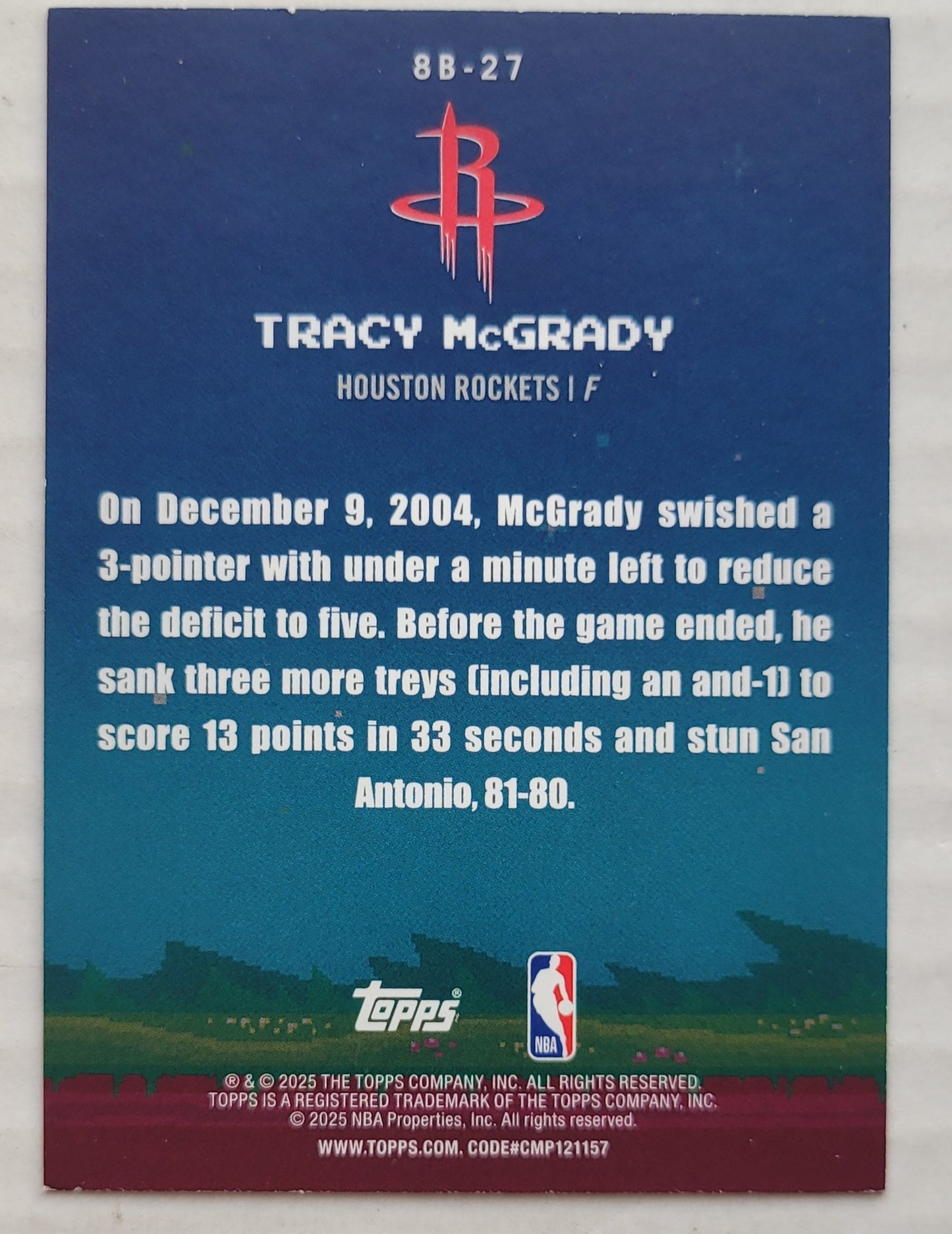 Tracy McGrady - 2025-26 Topps 8-Bit Ballers #8B27
