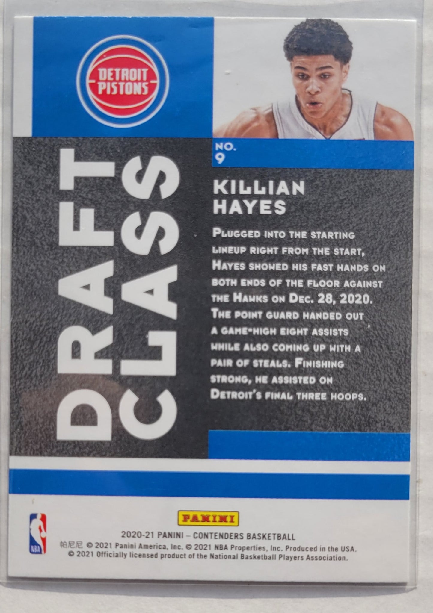 Killian Hayes - 2020-21 Panini Contenders '20 Draft Class Contenders Red #9