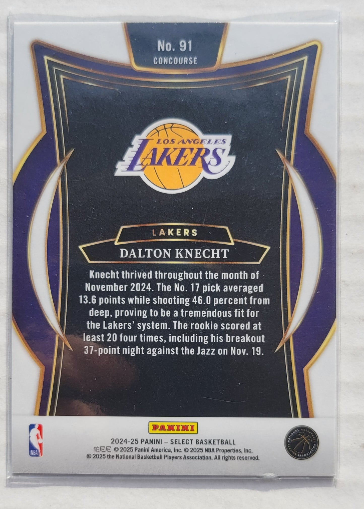 Dalton Knecht - 2024-25 Select Blue #91 RC