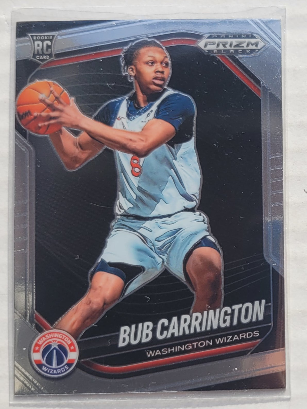 Bub Carrington - 2024-25 Panini Prizm Black #92 RC