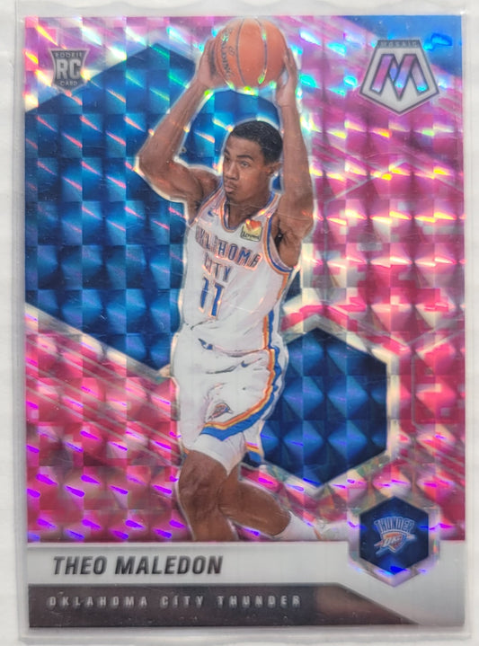 Theo Maledon - 2020-21 Panini Mosaic Mosaic Camo Pink #218 RC