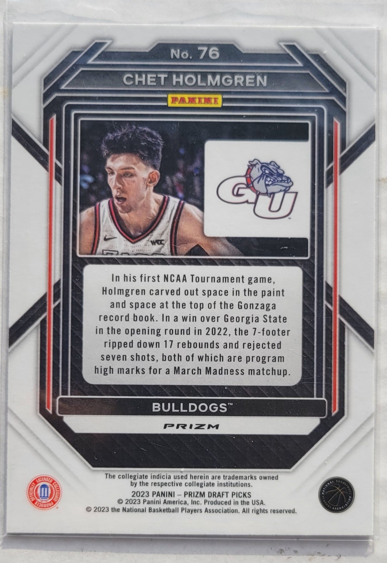 Chet Holmgren - 2023-24 Panini Prizm Draft Picks Prizms Purple Wave #76