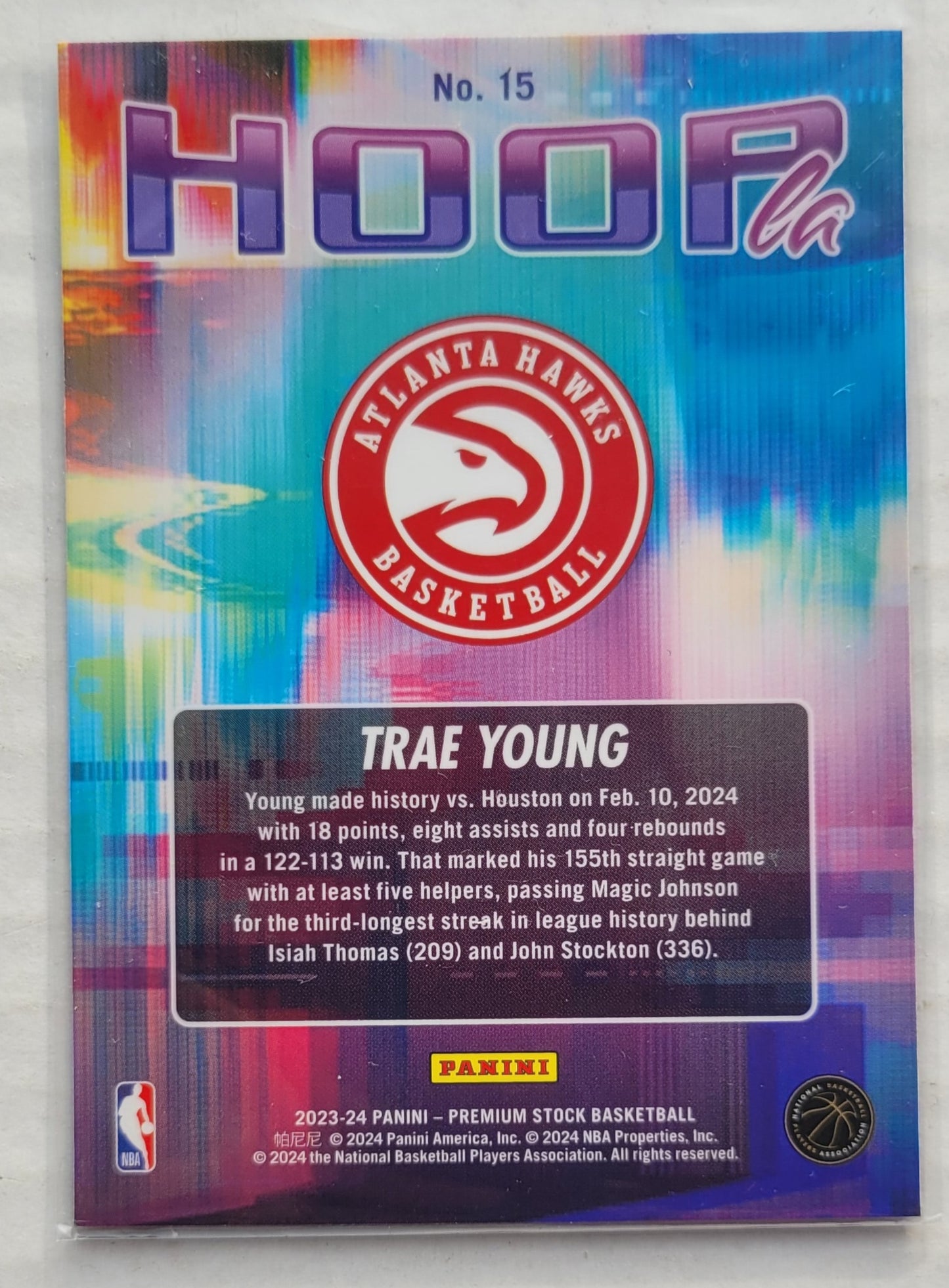 Trae Young - 2023-24 Hoops Premium Stock Hoopla #15