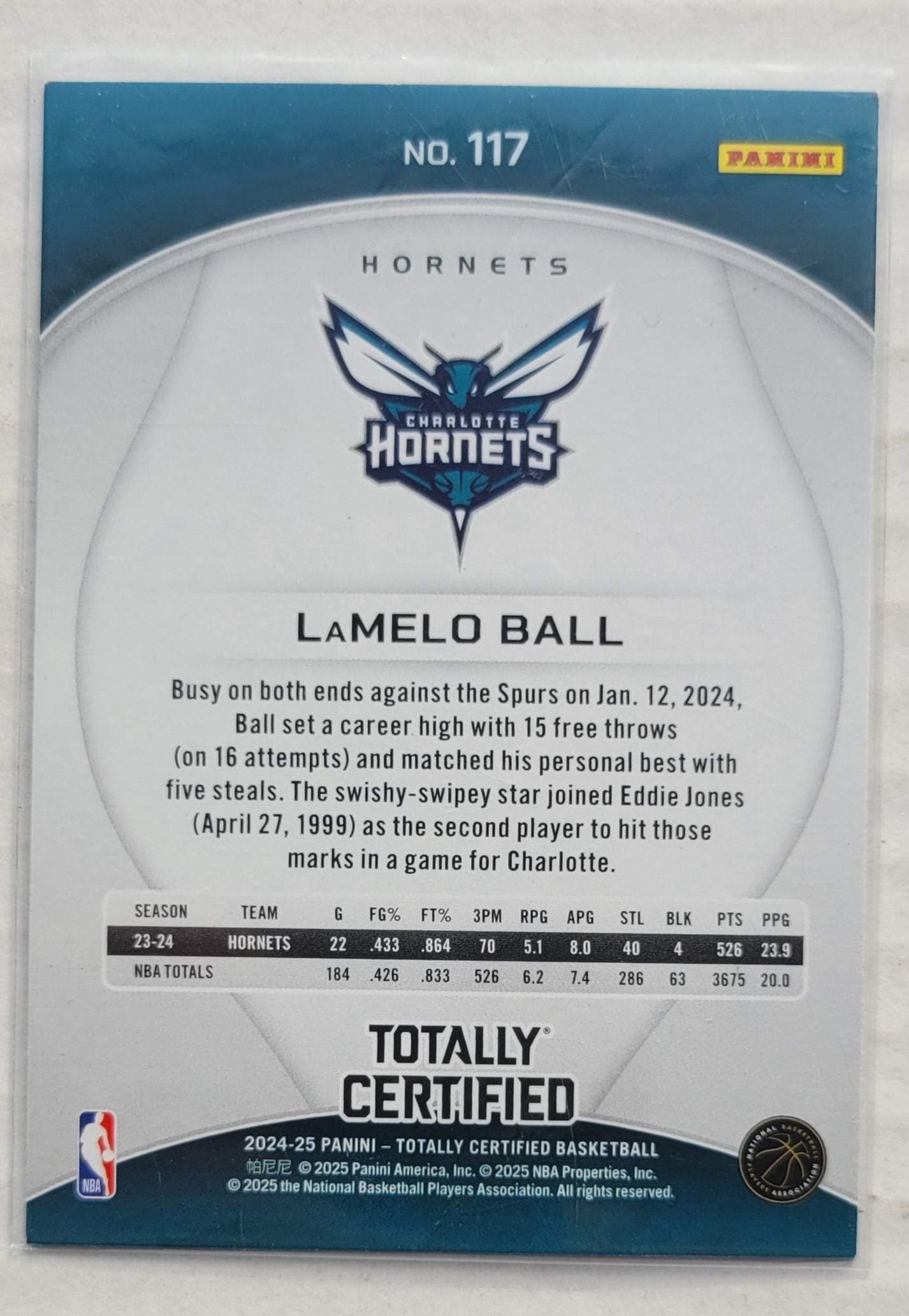 LaMelo Ball - 2024-25 Totally Certified Mirror Maroon #117