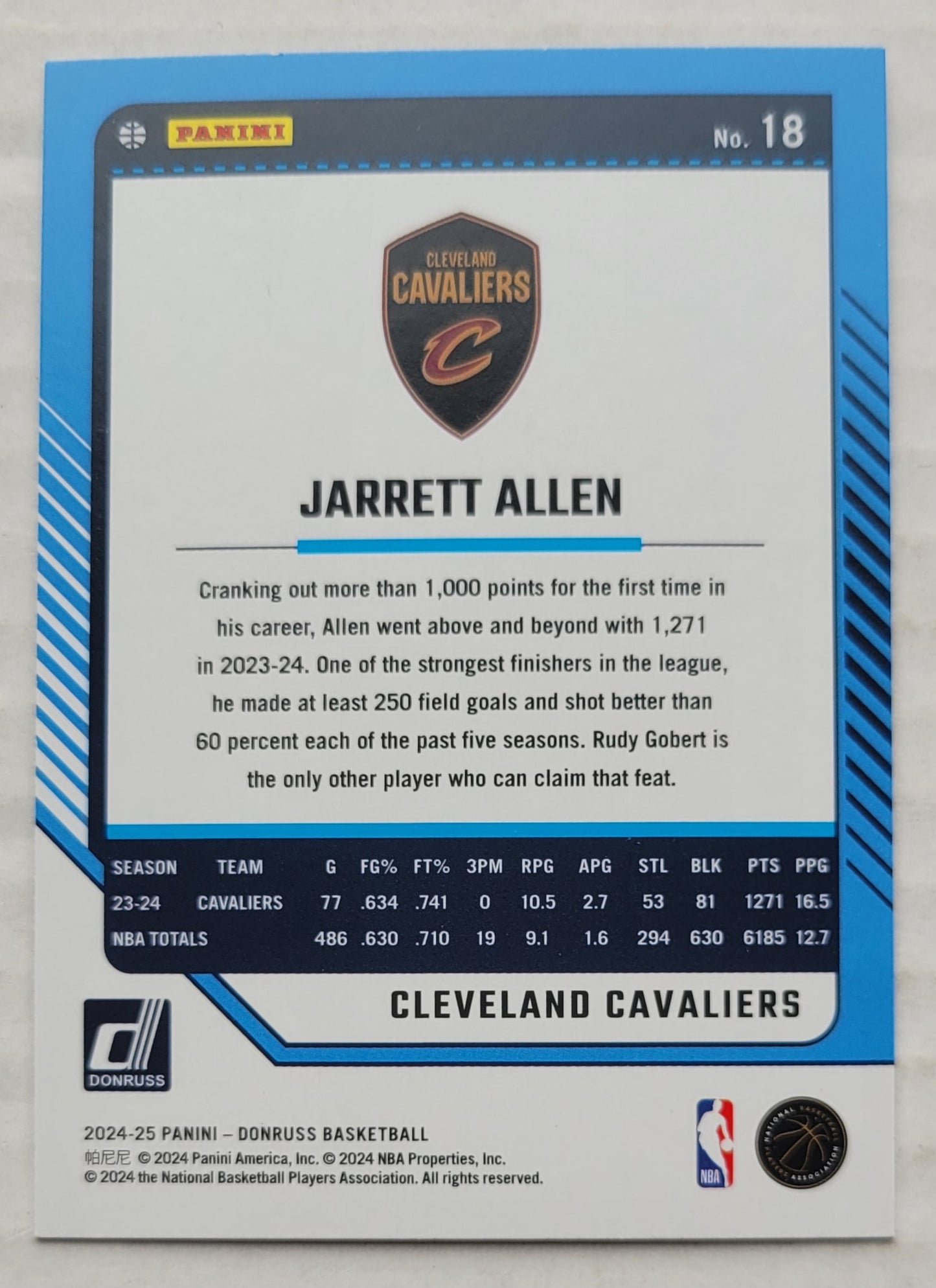 Jarrett Allen - 2024-25 Donruss Winter Holo #18