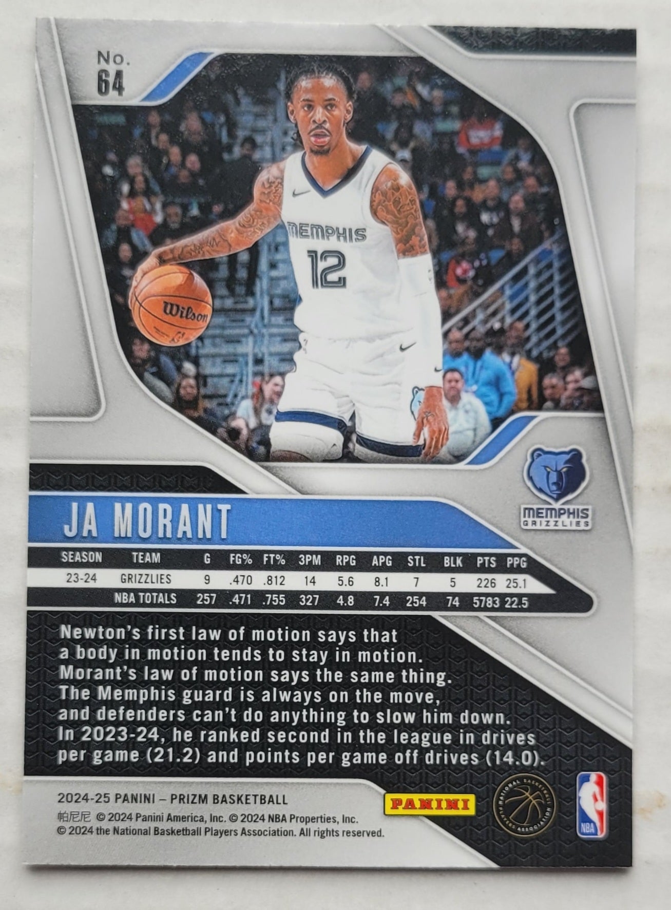 Ja Morant - 2024-25 Panini Prizm #64
