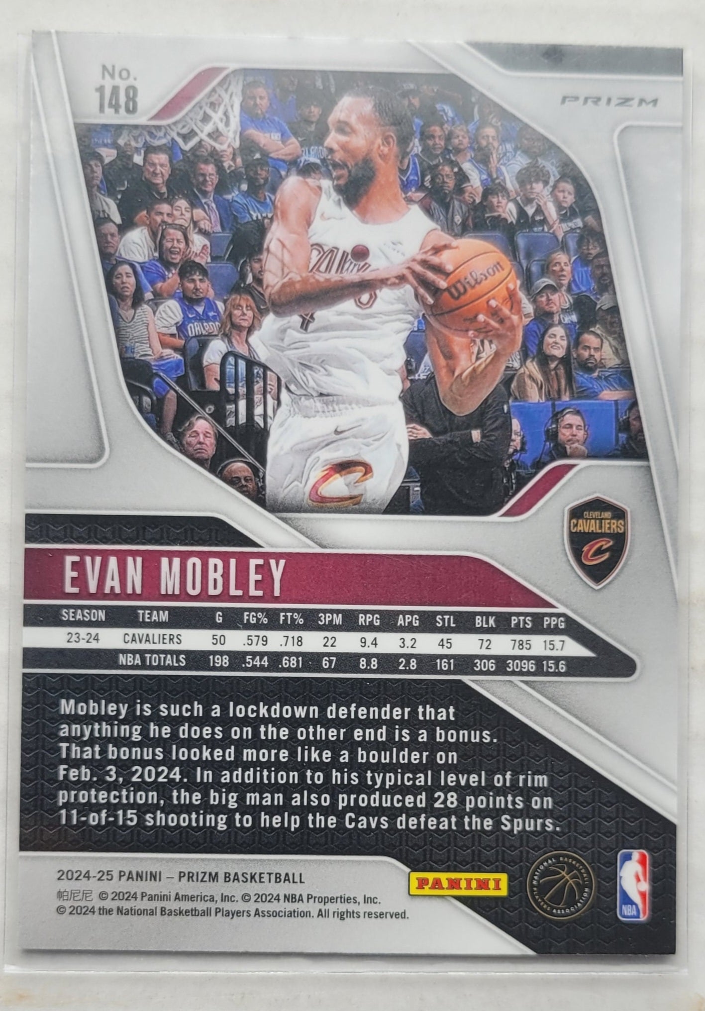 Evan Mobley - 2024-25 Panini Prizm Green #148