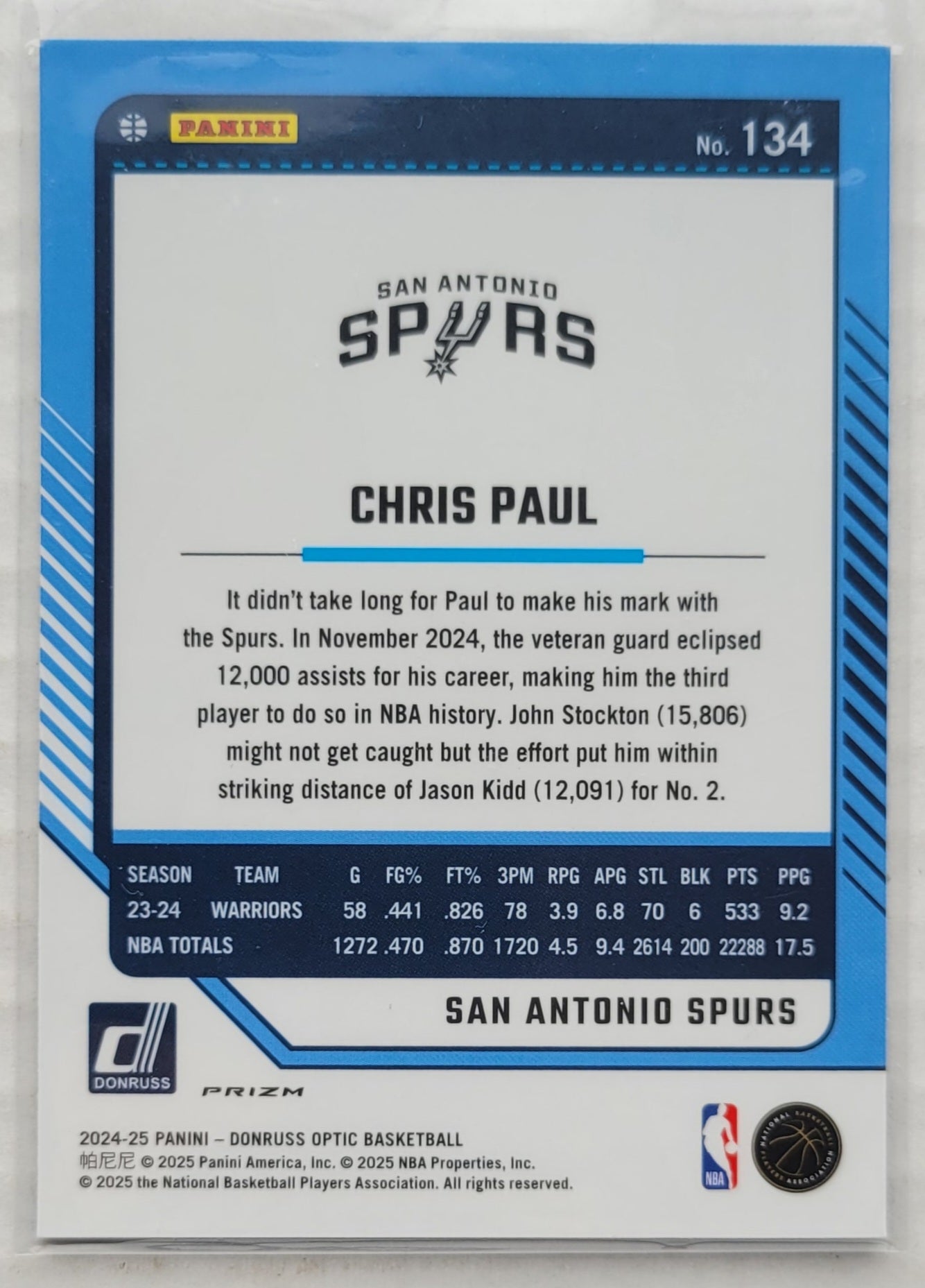 Chris Paul - 2024-25 Donruss Optic Purple #134