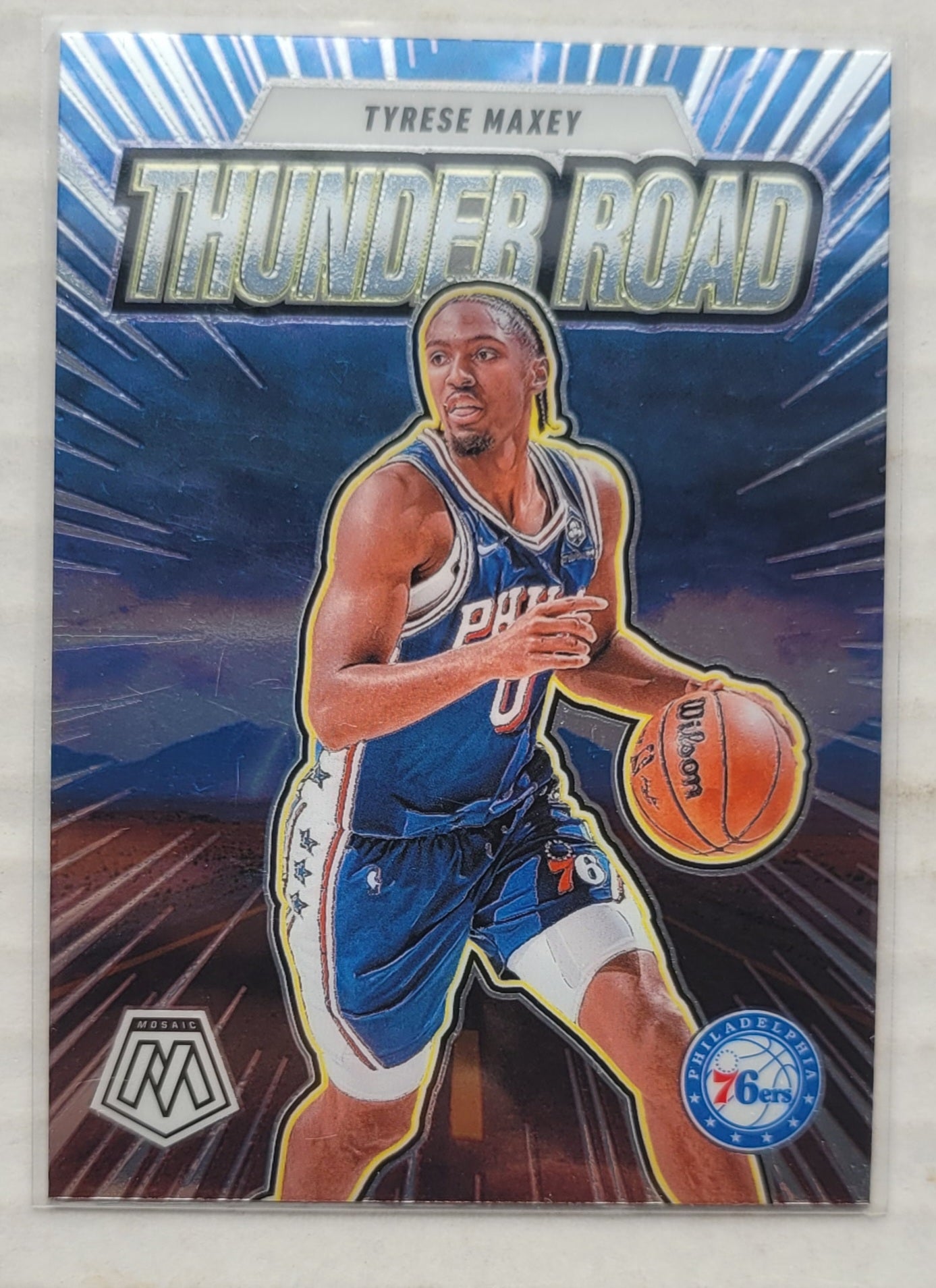 Tyrese Maxey - 2024-25 Panini Mosaic Thunder Road #12