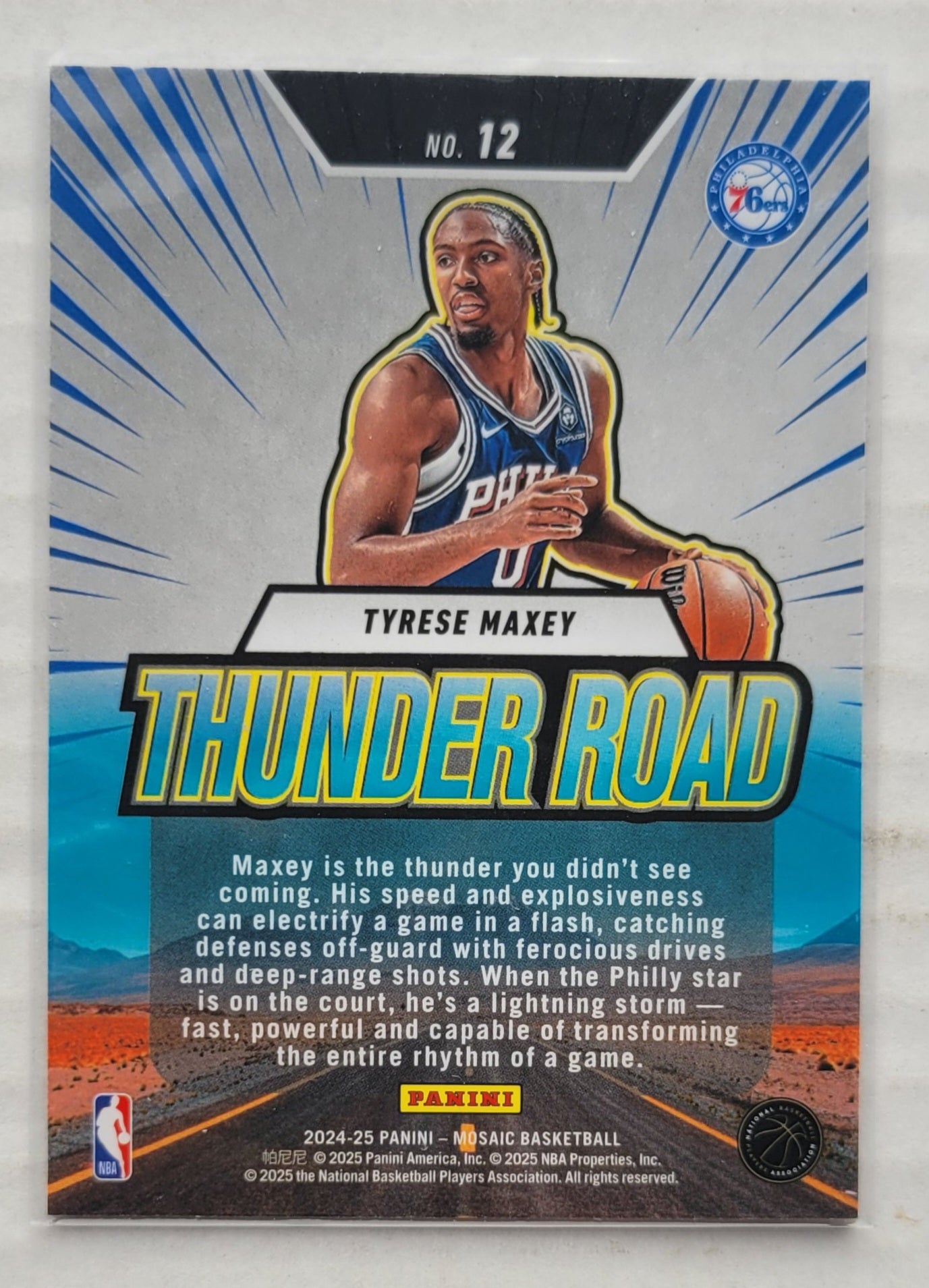 Tyrese Maxey - 2024-25 Panini Mosaic Thunder Road #12
