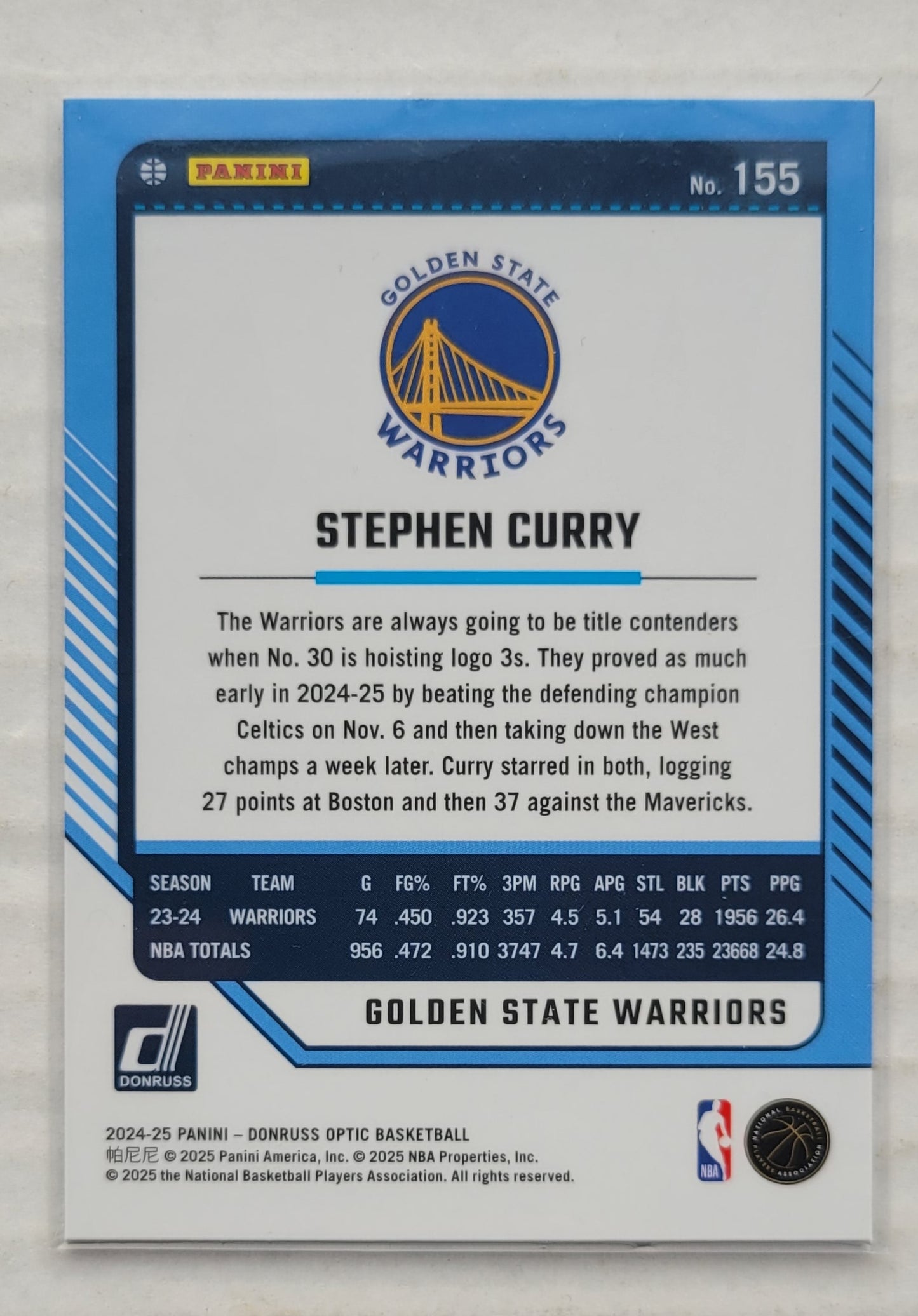 Stephen Curry - 2024-25 Donruss Optic #155