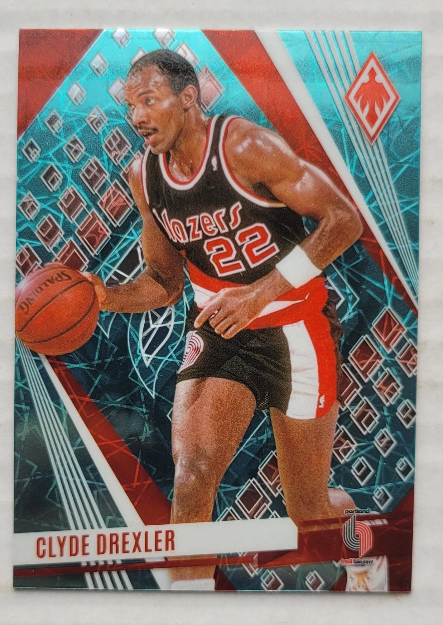 Clyde Drexler - 2023-24 Panini Phoenix Teal Lazer #240