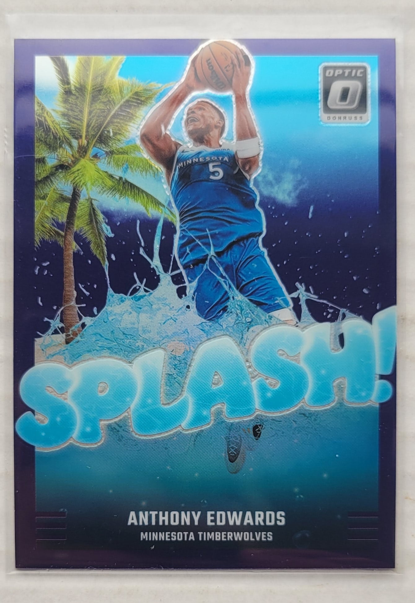 Anthony Edwards - 2024-25 Donruss Optic Splash! Purple #7