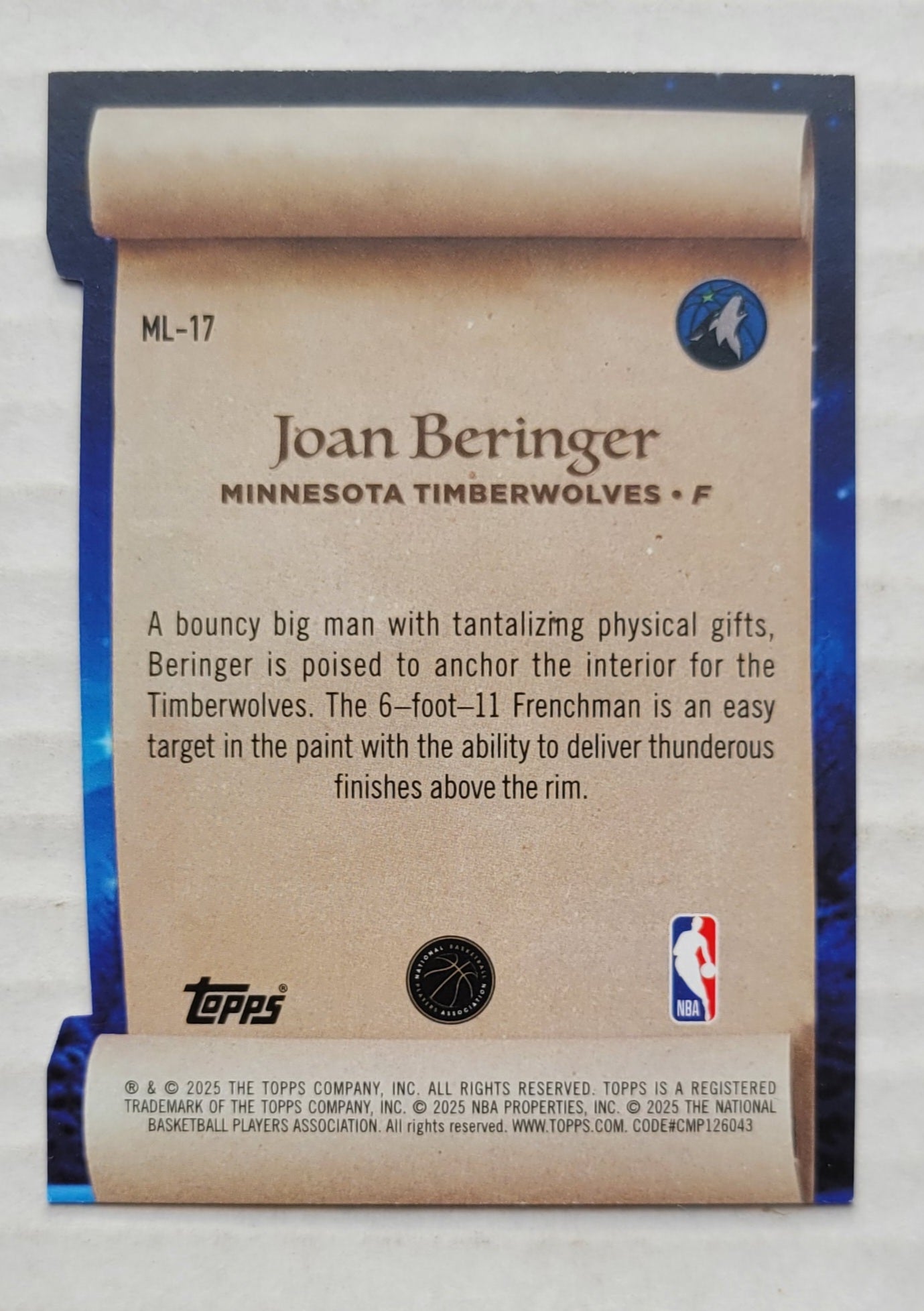 Joan Beringer - 2025-26 Topps Holiday Making The Nice List #ML17