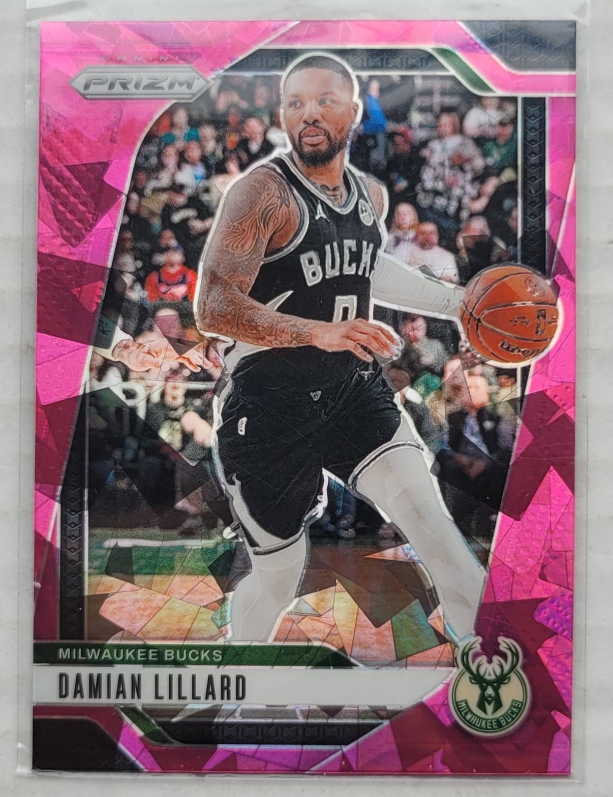 Damian Lillard - 2024-25 Panini Prizm Prizms Pink Ice #90