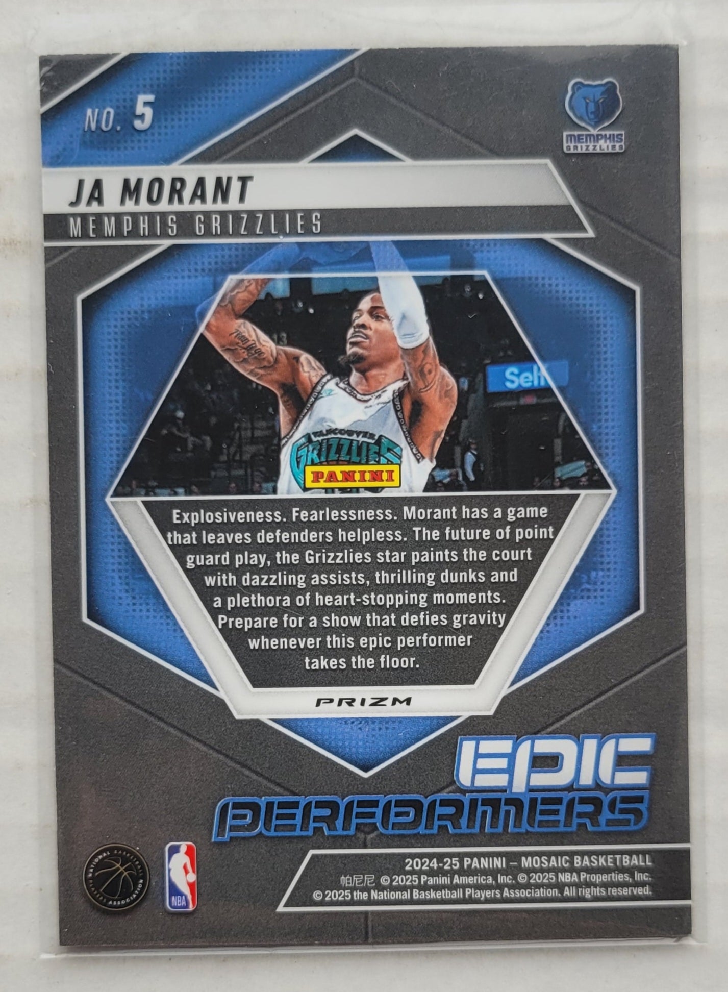Ja Morant - 2024-25 Panini Mosaic Epic Performers Mosaic Green #5