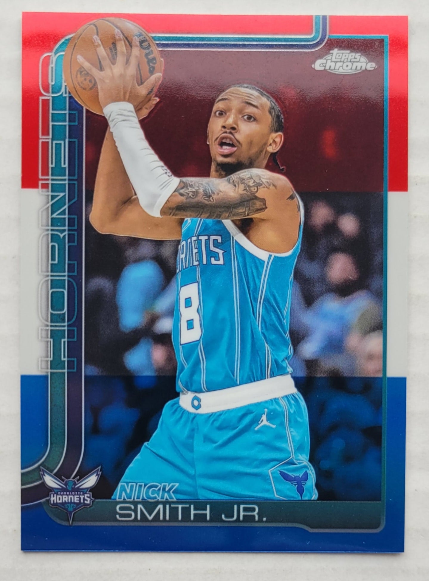 Nick Smith Jr. - 2025-26 Topps Chrome Red White and Blue Refractors #26