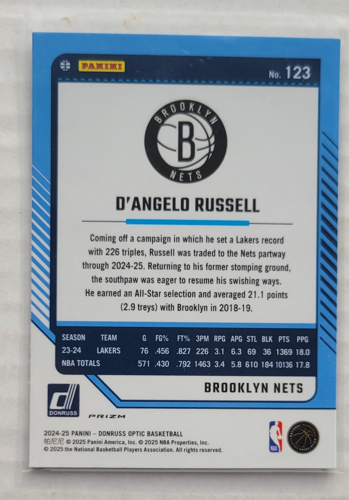 D'Angelo Russell - 2024-25 Donruss Optic Holo #123