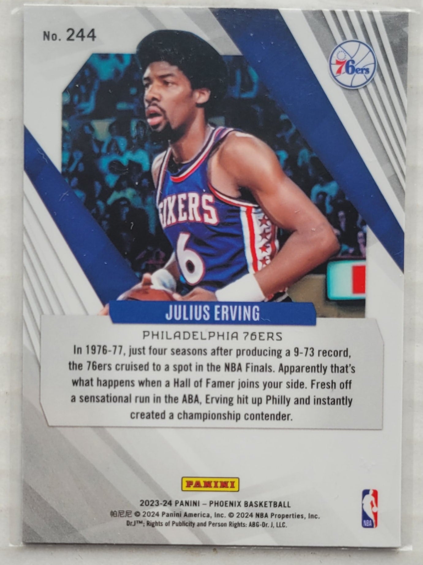 Julius Erving - 2023-24 Panini Phoenix #244