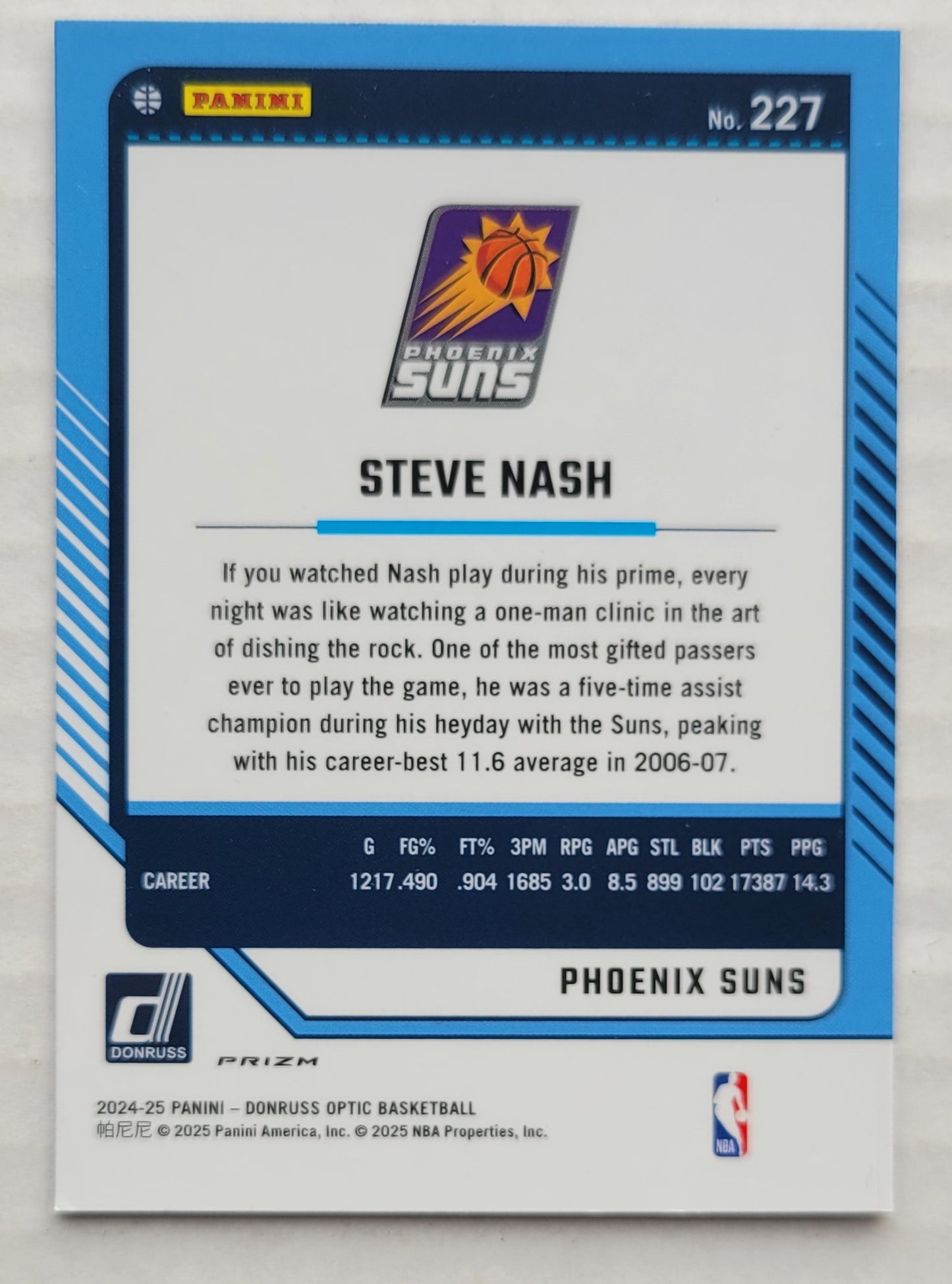 Steve Nash - 2024-25 Donruss Optic Purple Shock #227 LGD