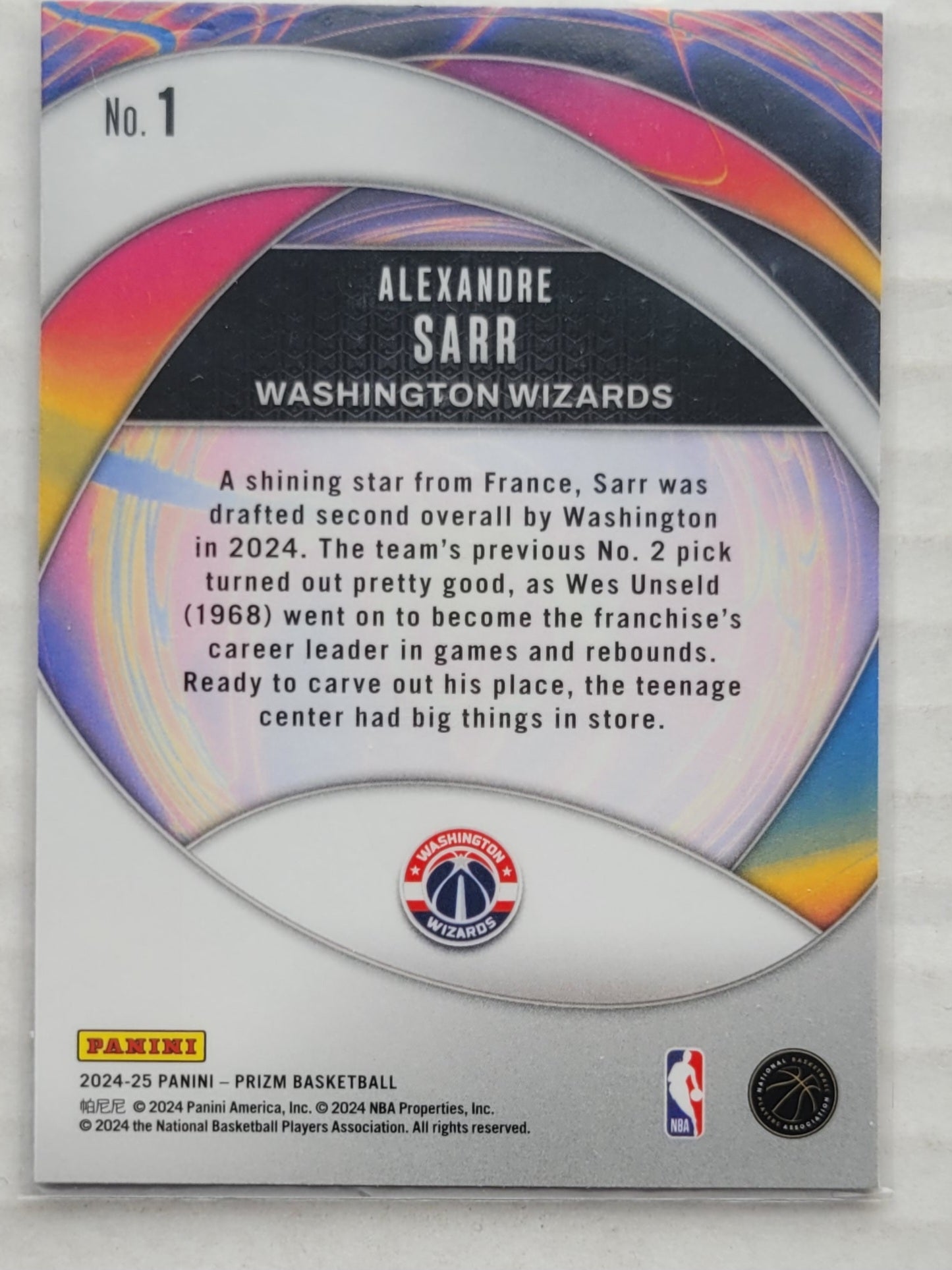 Alexandre Sarr - 2024-25 Panini Prizm Instant Impact #1