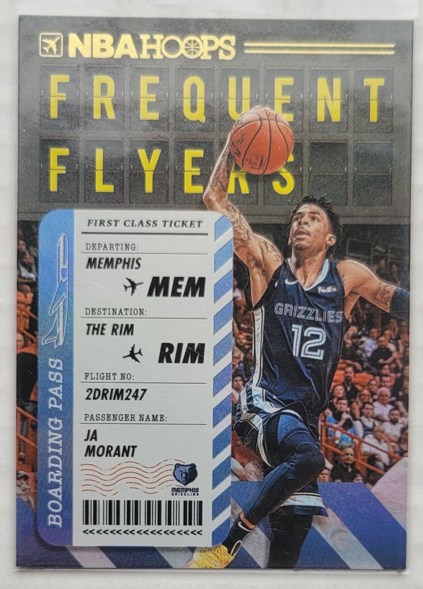 Ja Morant - 2020-21 Hoops Frequent Flyers Holo #7