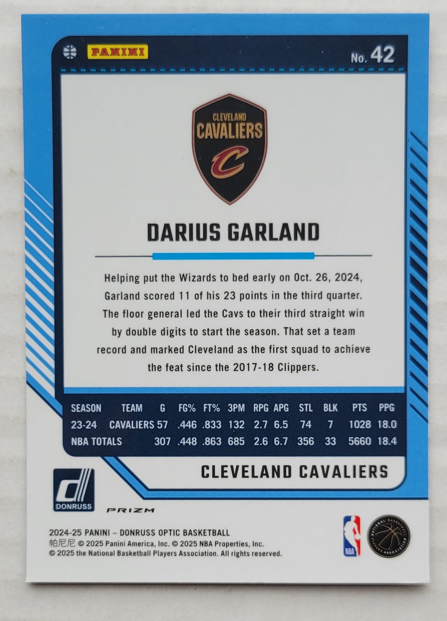 Darius Garland - 2024-25 Donruss Optic Purple Shock #42