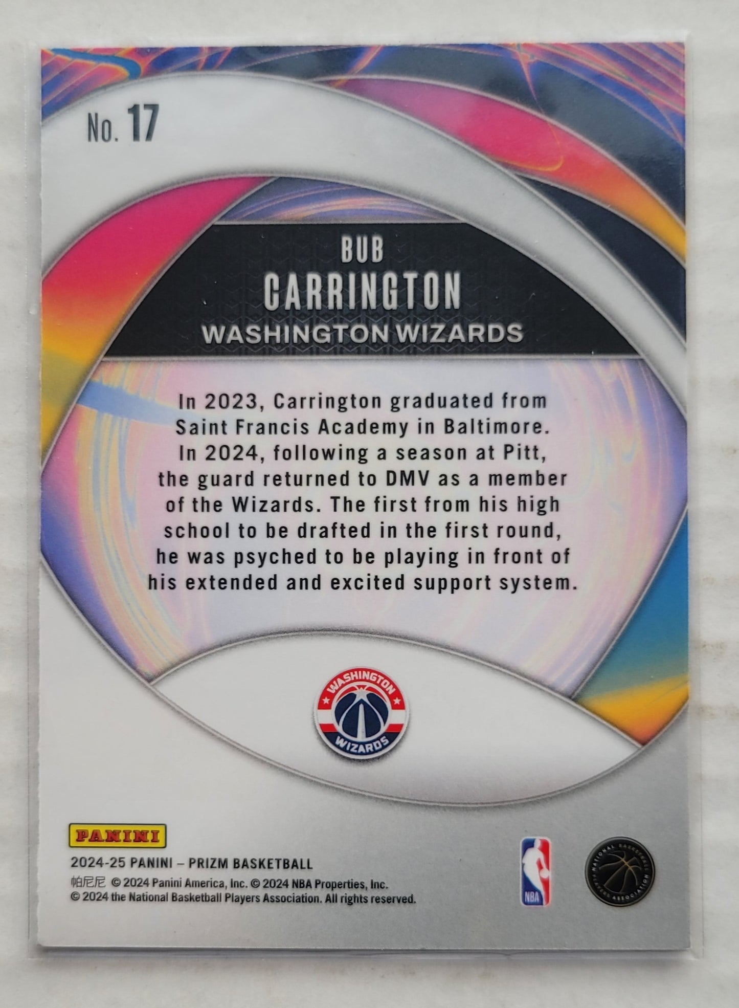 Bub Carrington - 2024-25 Panini Prizm Instant Impact #17