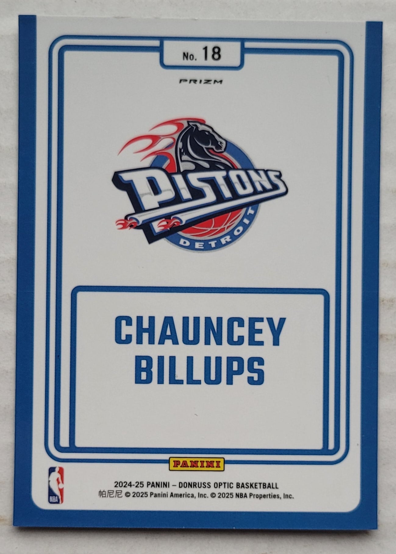 Chauncey Billups - 2024-25 Donruss Optic Winner Stays Holo #18