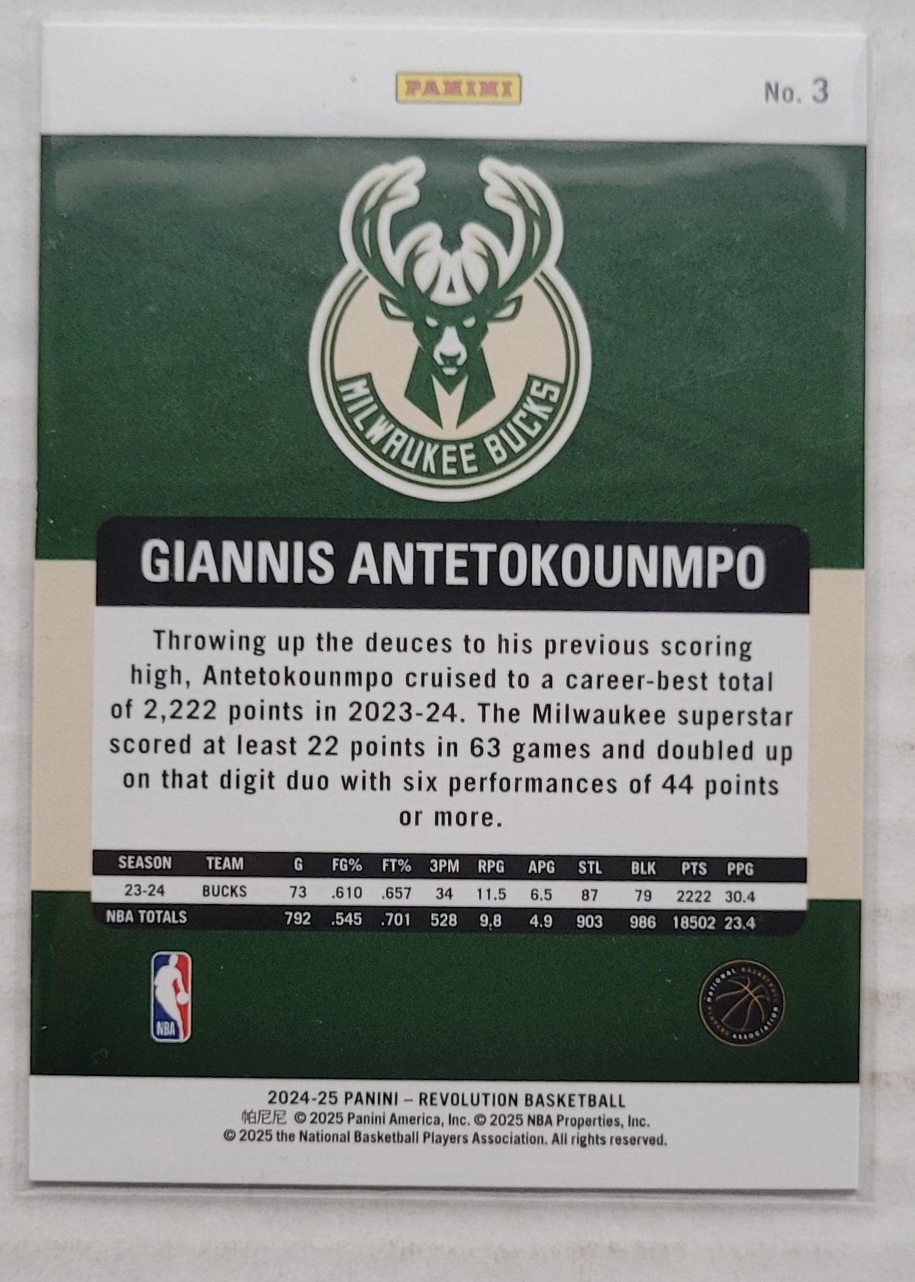 Giannis Antetokounmpo - 2024-25 Panini Revolution #3