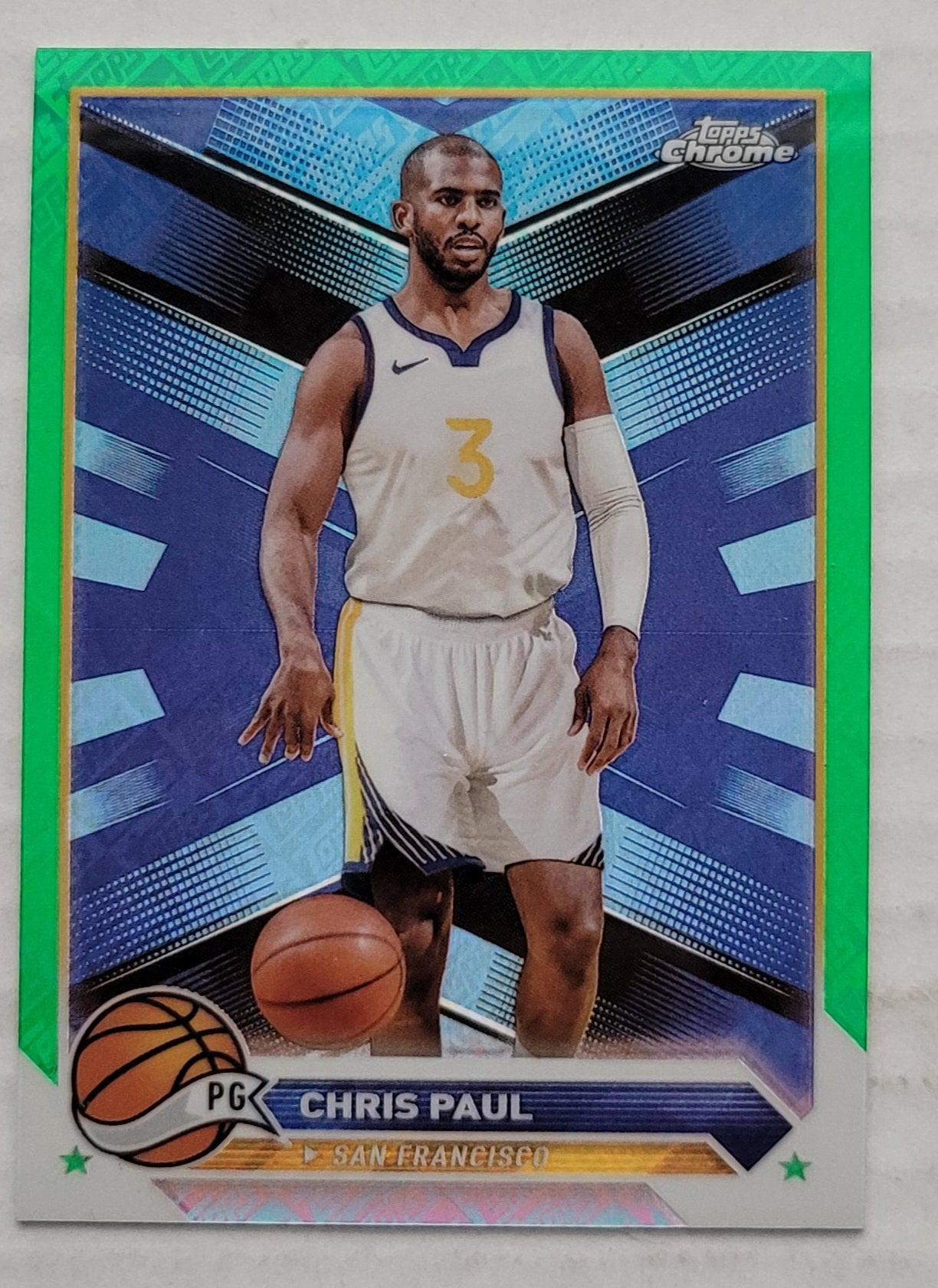 Chris Paul - 2023-24 Topps Chrome Green Topps Refractors #187