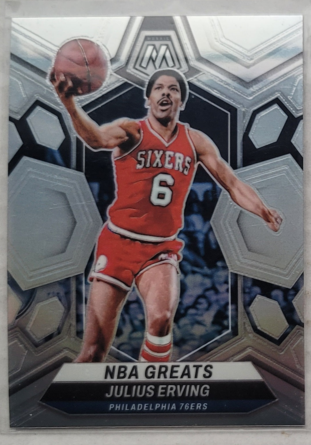 Julius Erving - 2023-24 Panini Mosaic Silver #292 NBA Greats