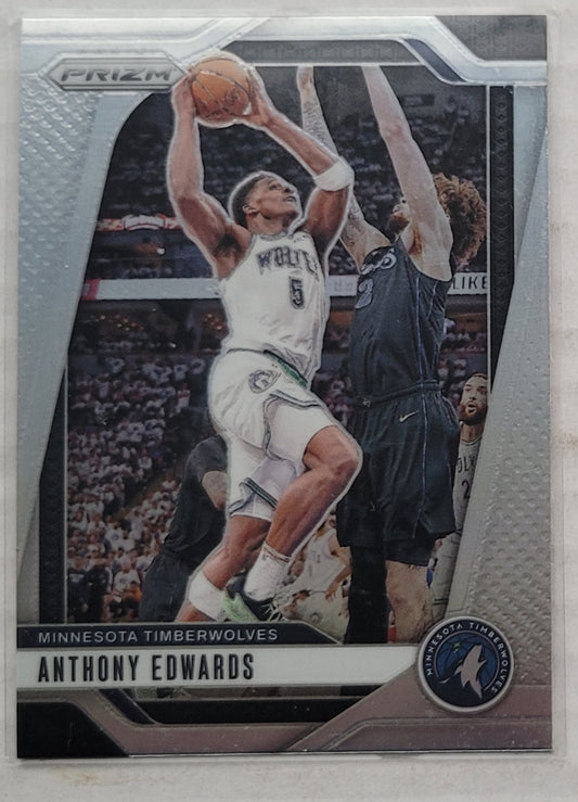 Anthony Edwards - 2024-25 Panini Prizm Prizms Silver #100