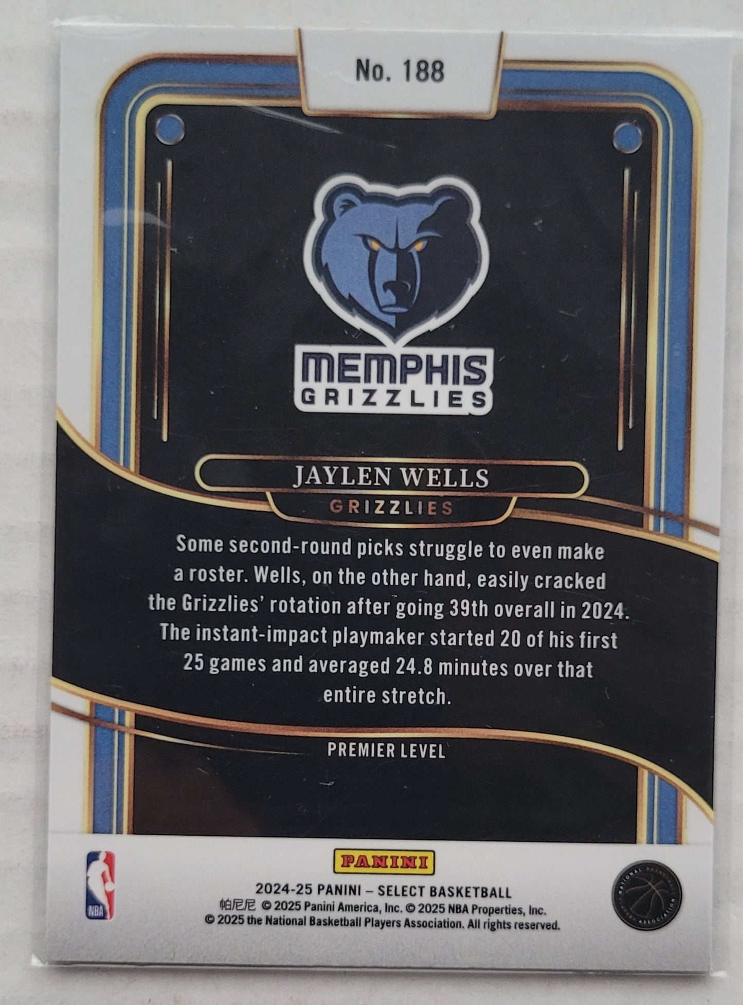 Jaylen Wells - 2024-25 Select #188 RC