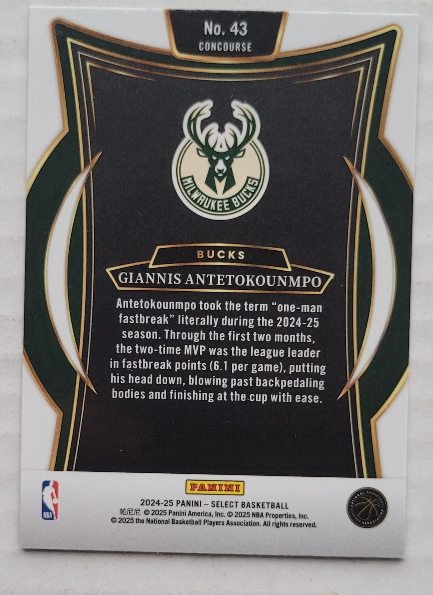 Giannis Antetokounmpo - 2024-25 Select Blue #43