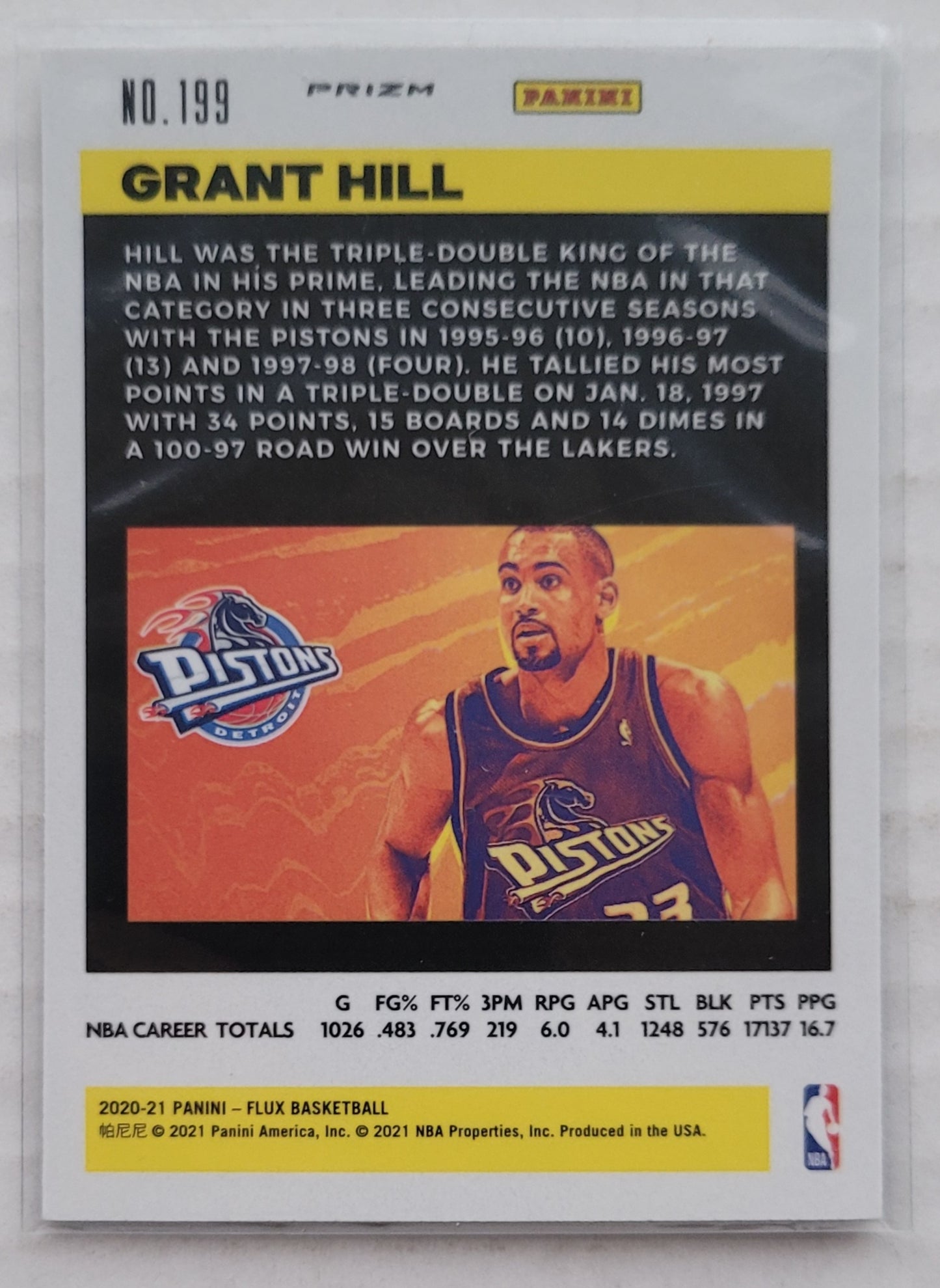 Grant Hill - 2020-21 Panini Flux Silver #199
