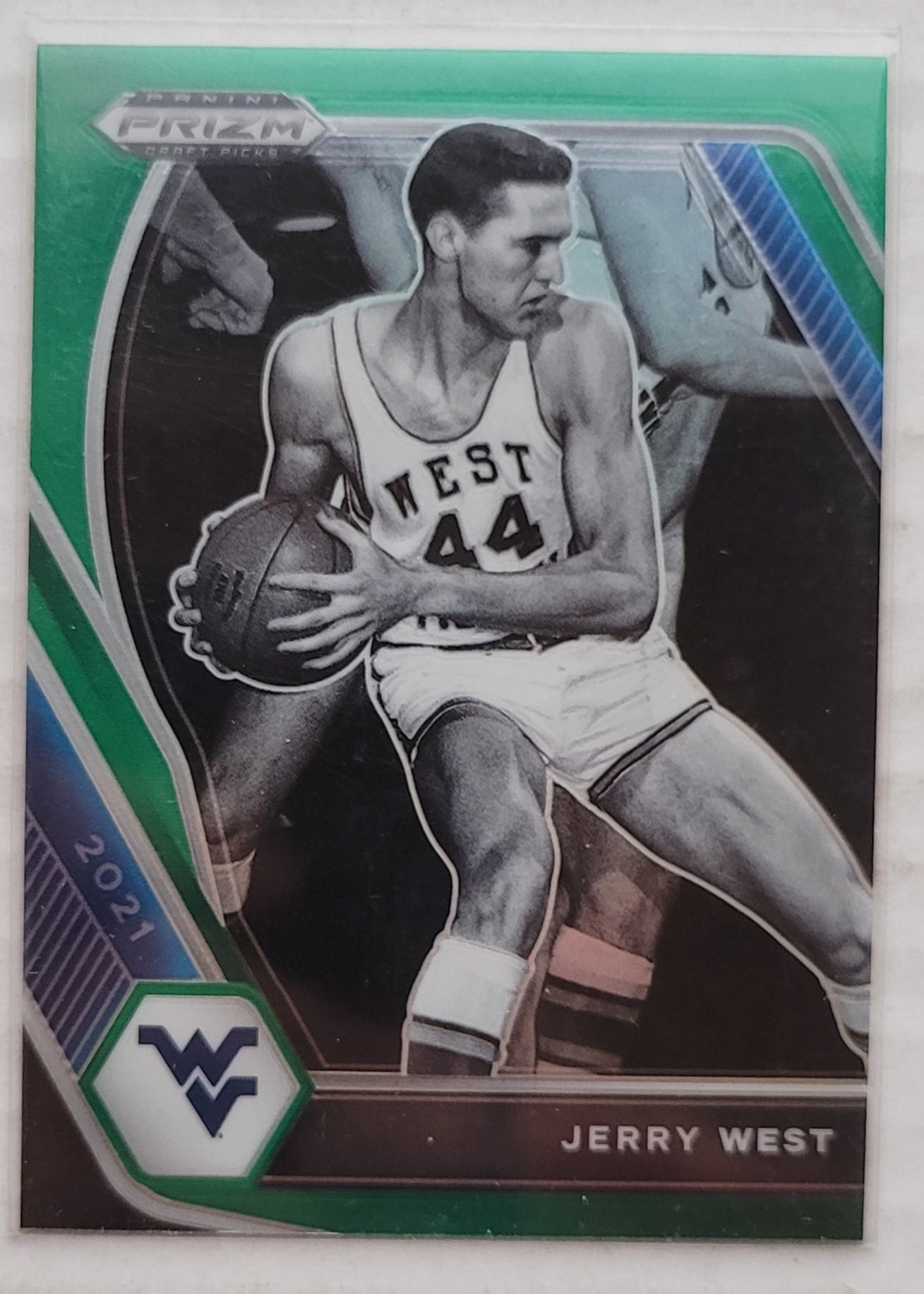 Jerry West - 2021-22 Panini Prizm Draft Picks Prizms Green #100