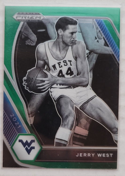 Jerry West - 2021-22 Panini Prizm Draft Picks Prizms Green #100