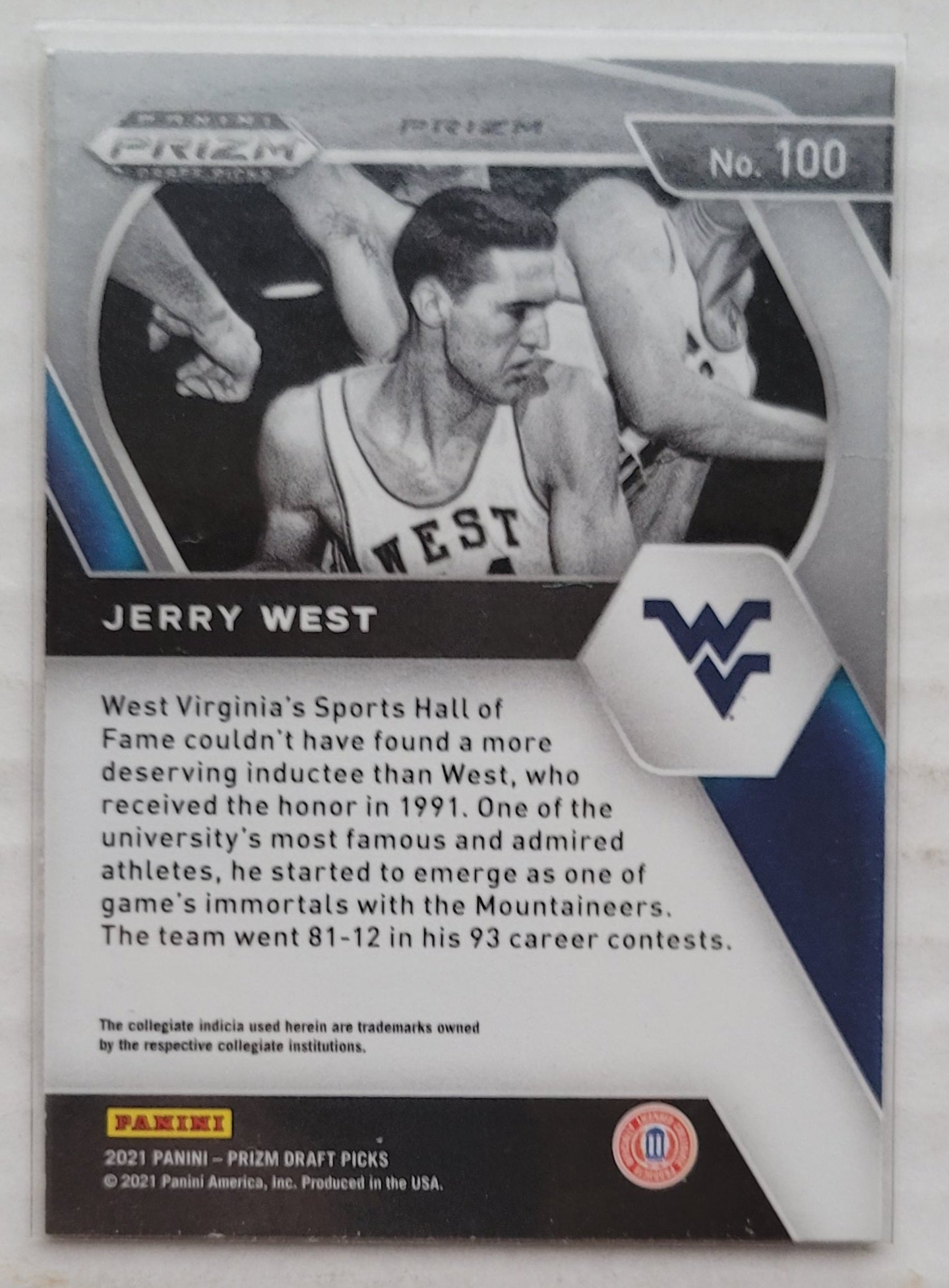 Jerry West - 2021-22 Panini Prizm Draft Picks Prizms Green #100