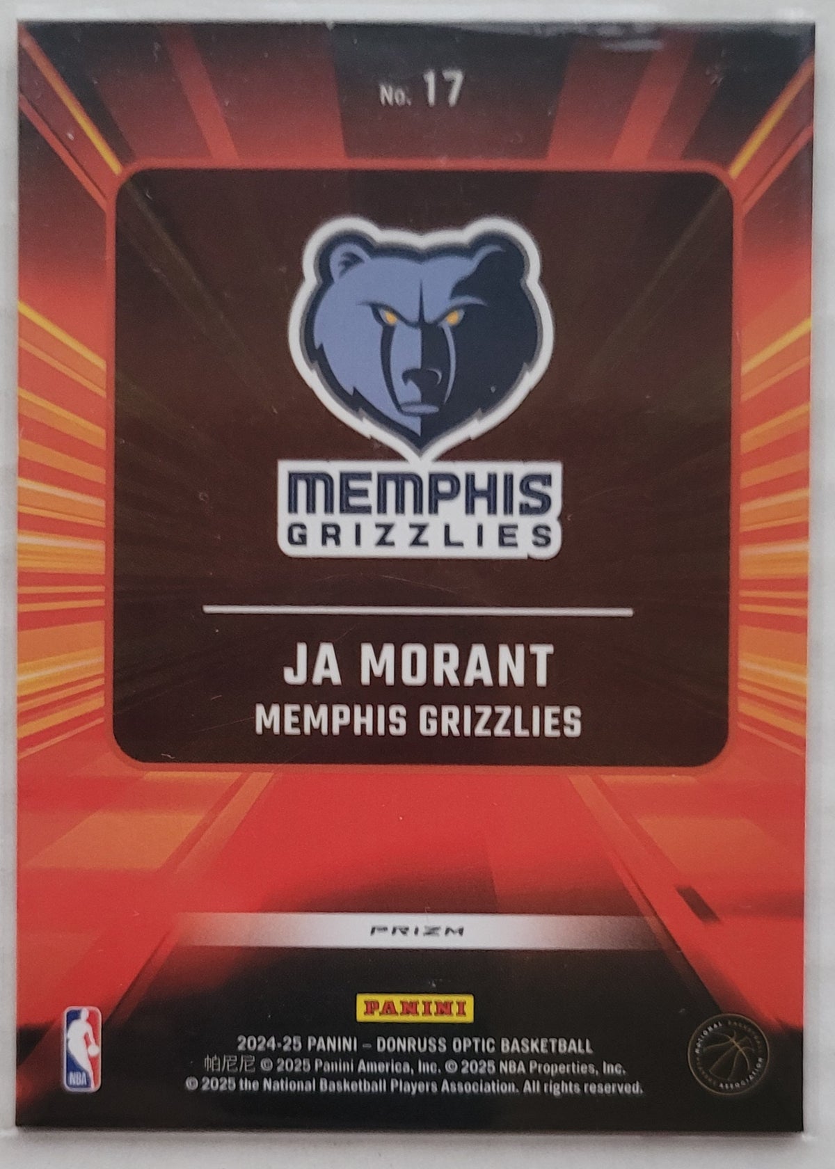 Ja Morant - 2024-25 Donruss Optic Express Lane Purple #17